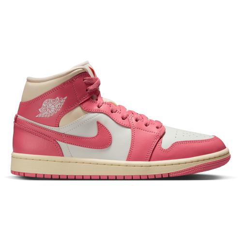 Jordan Womens Jordan AJ 1 Mid - Womens Basketball Shoes Sail/Pink Product Image