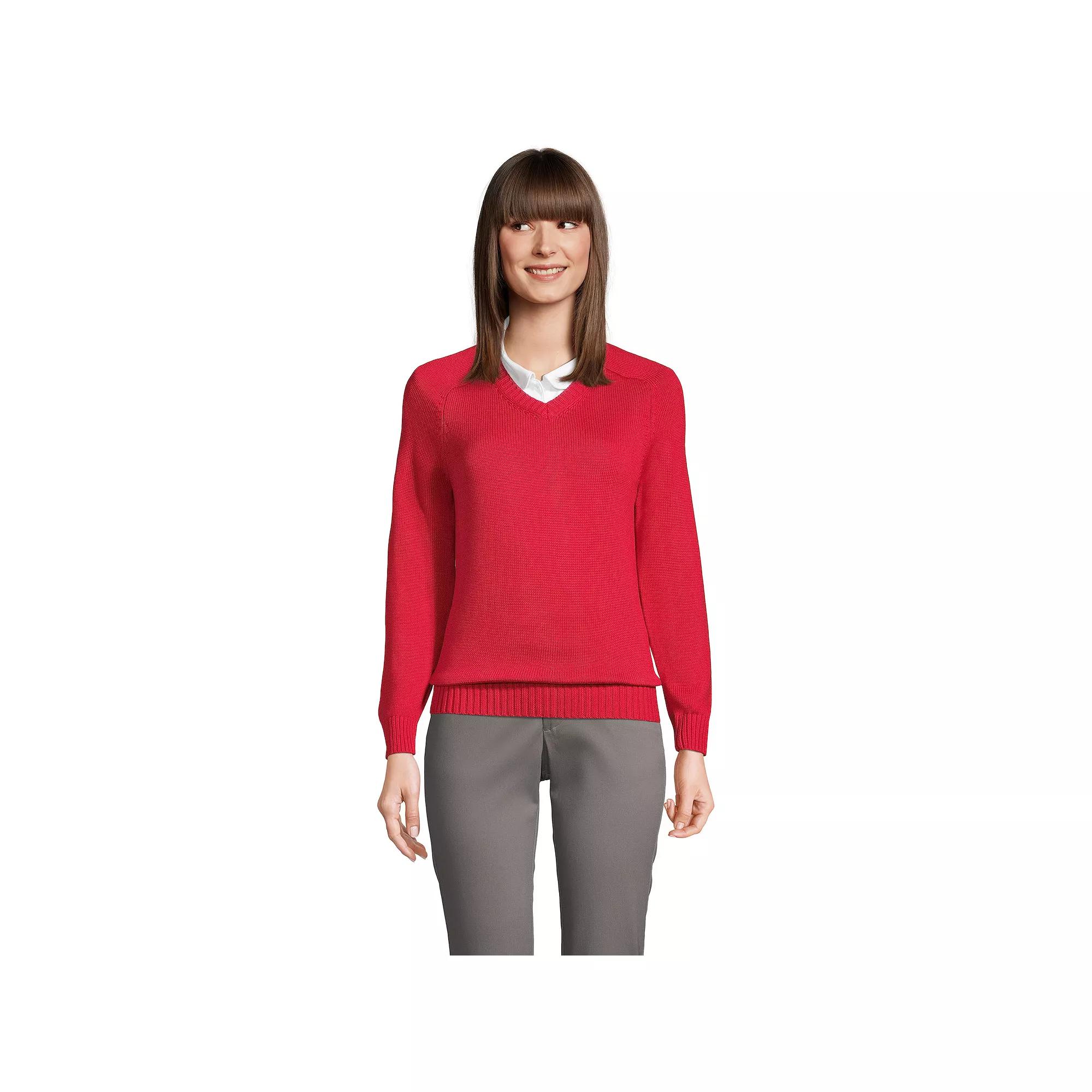 Women's Lands' End Cotton Modal V-Neck Sweater,  Product Image