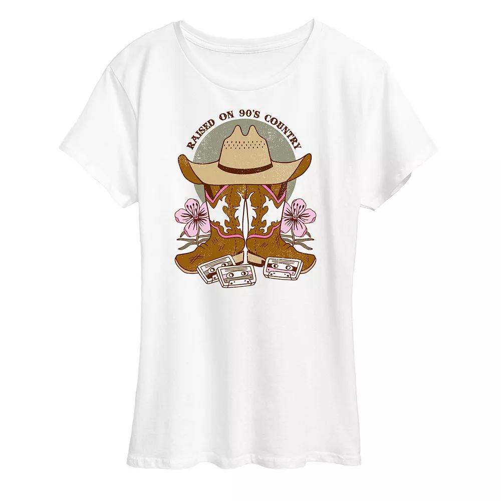 Women's Raised On 90's Country Graphic Tee,  Product Image