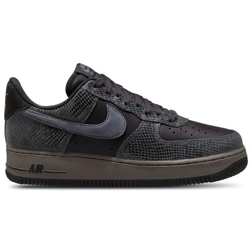 Nike Mens Nike Air Force 1 07 LV8 EMB - Mens Basketball Shoes Black/Light Carbon/Off Noir Product Image