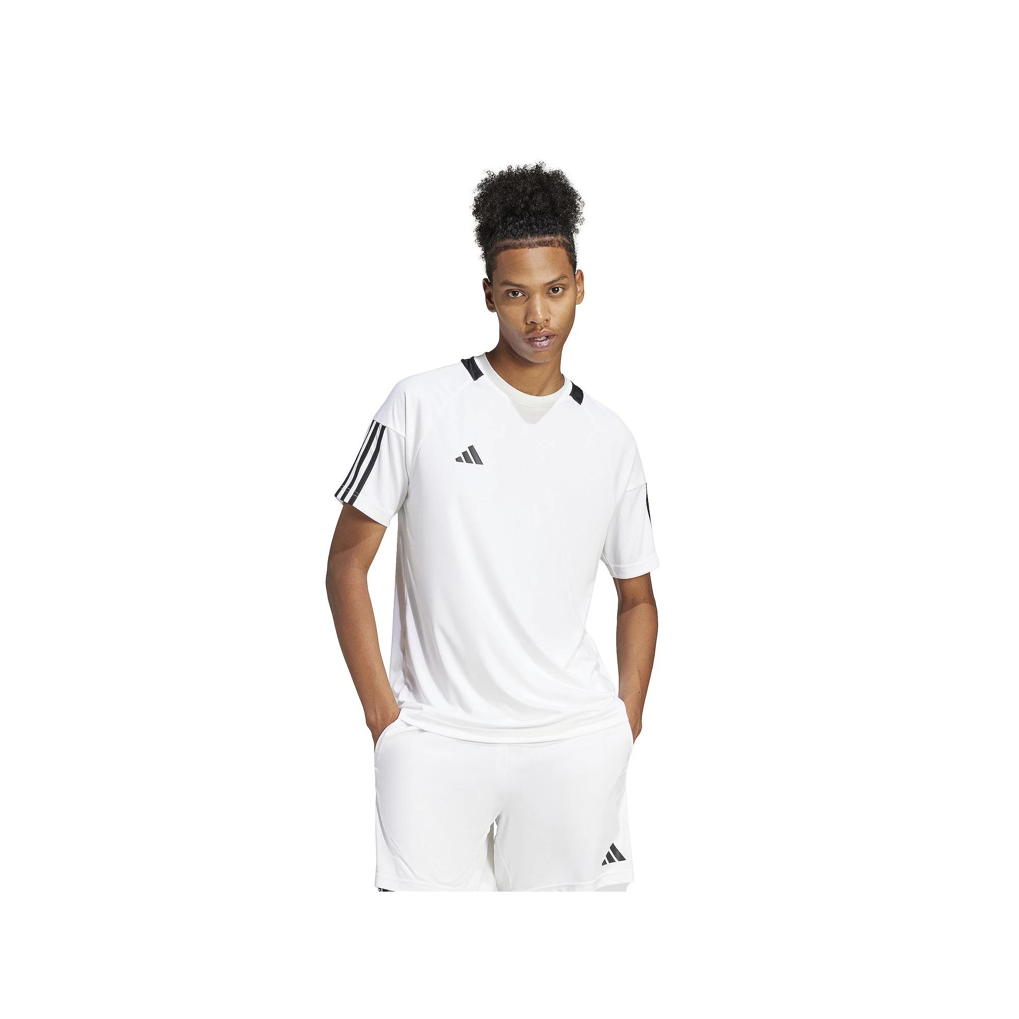 Men's adidas Sereno 3-Stripes AEROREADY Sportswear T-Shirt, Size: Small, White Product Image