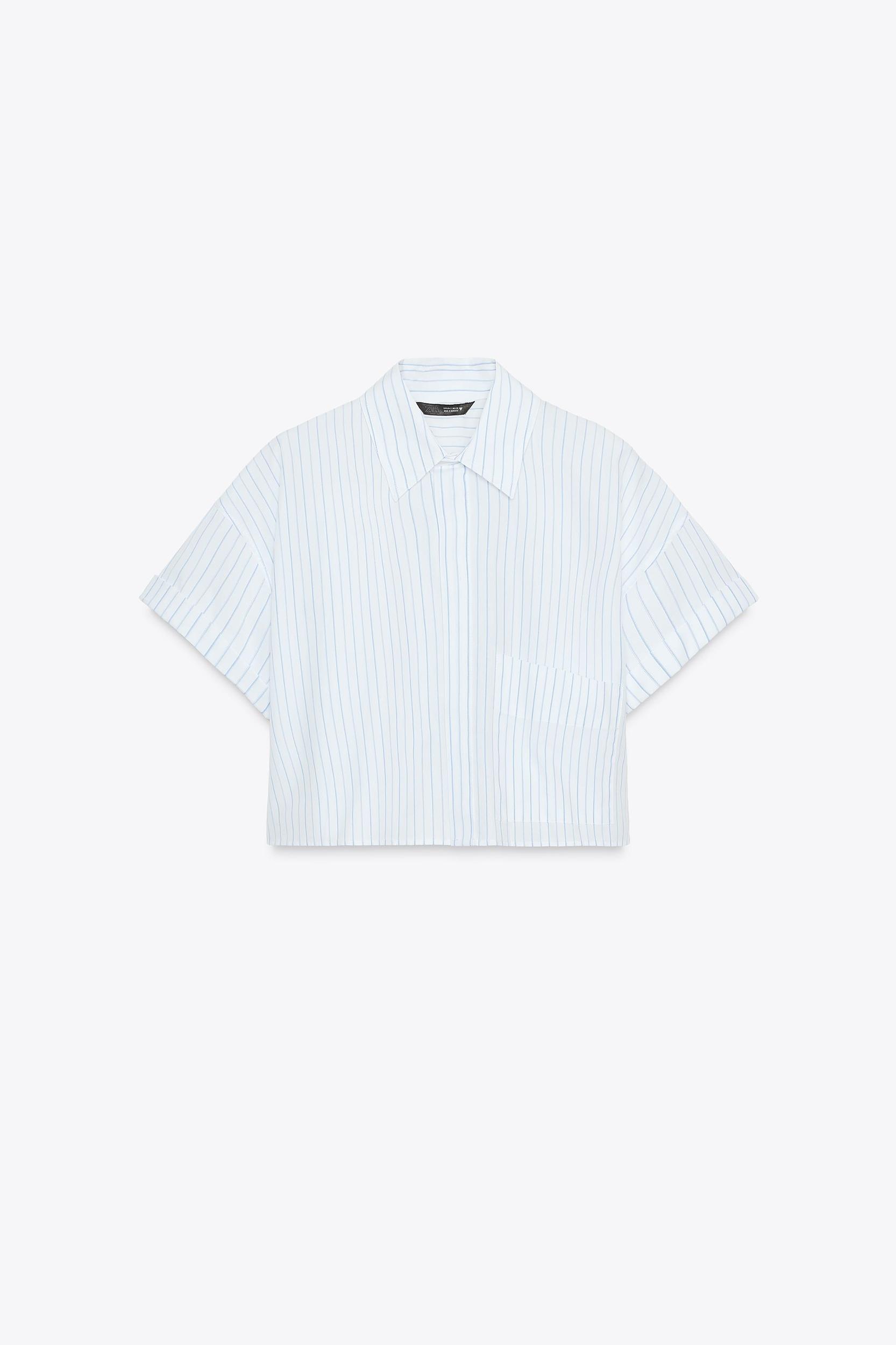 POPLIN CROP SHIRT Product Image
