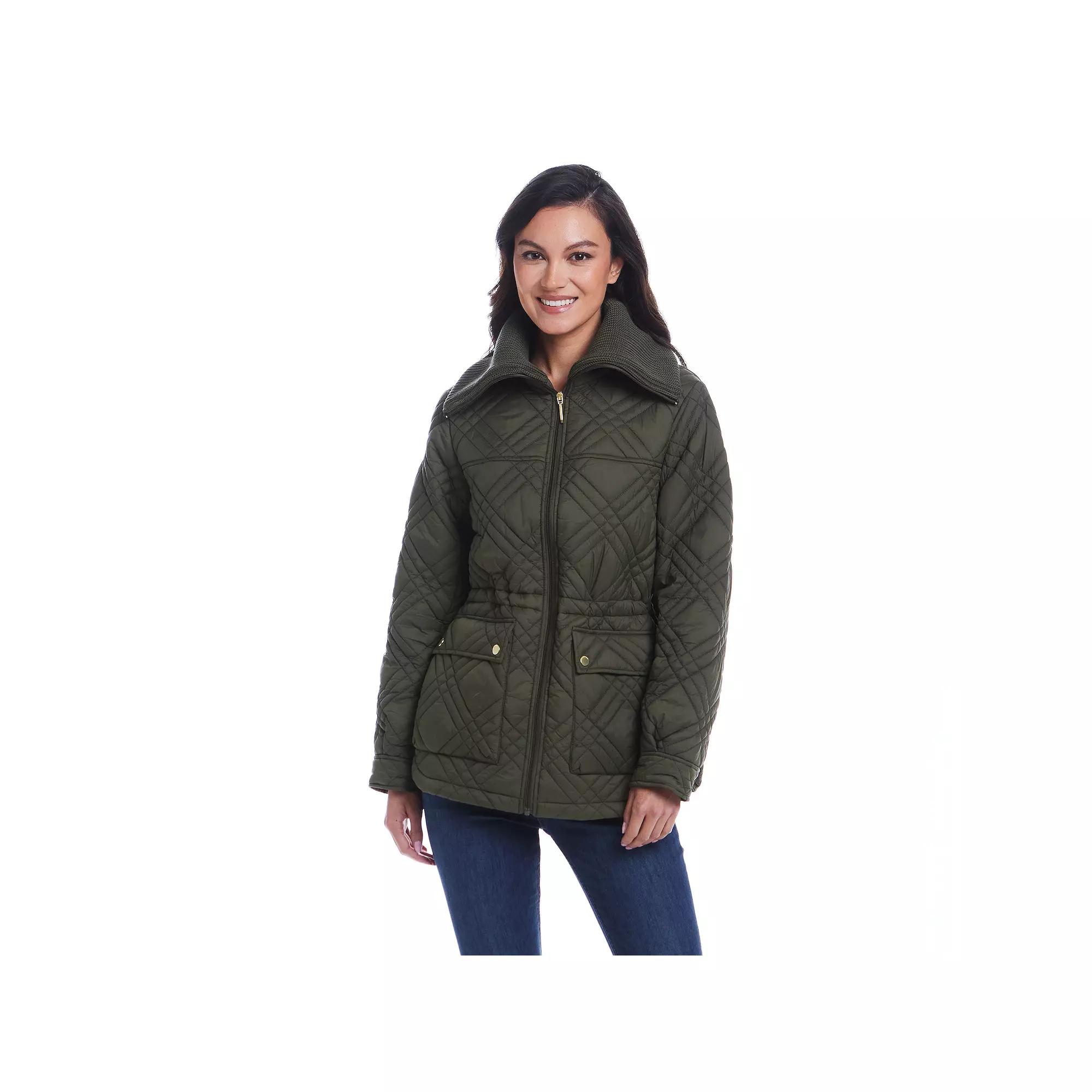 Women's Weathercast Wide Collar Quilted Anorak Jacket,  Product Image