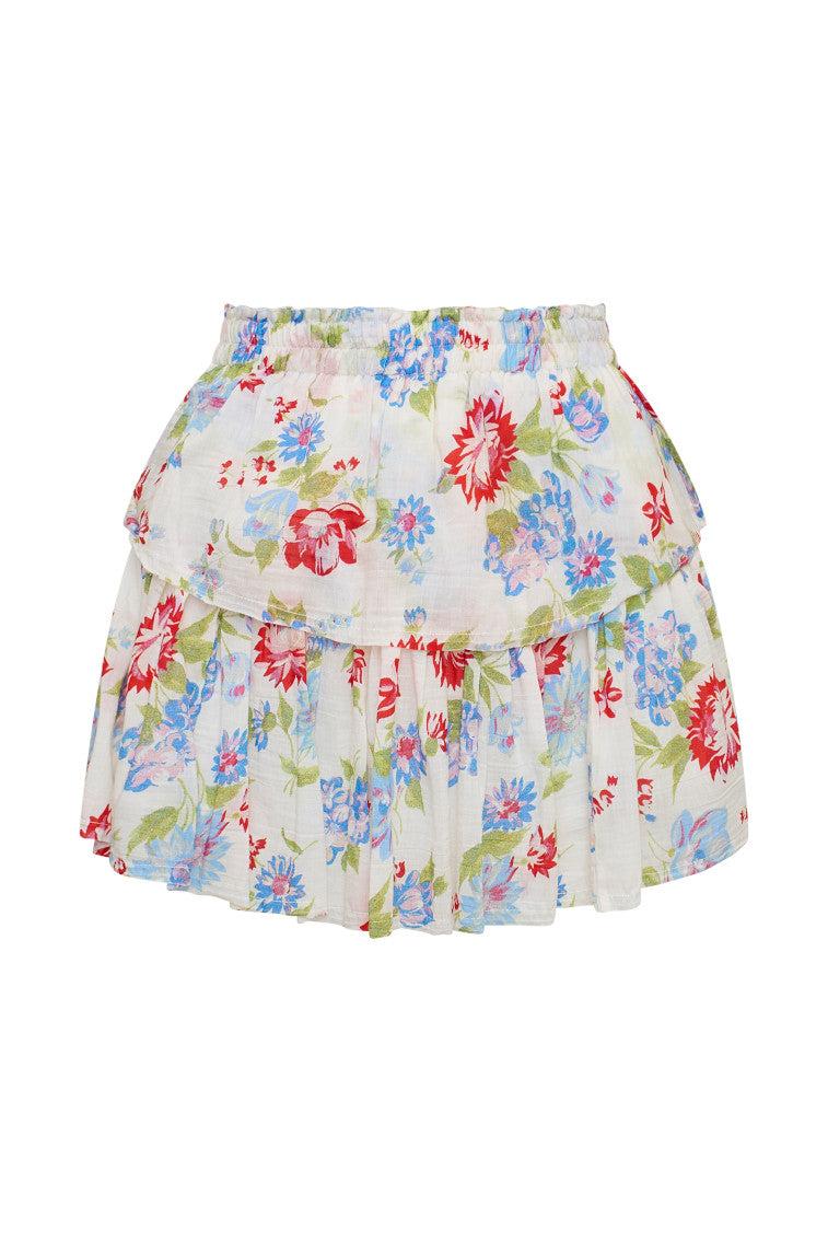 Ruffle Mini Floral Skirt Product Image