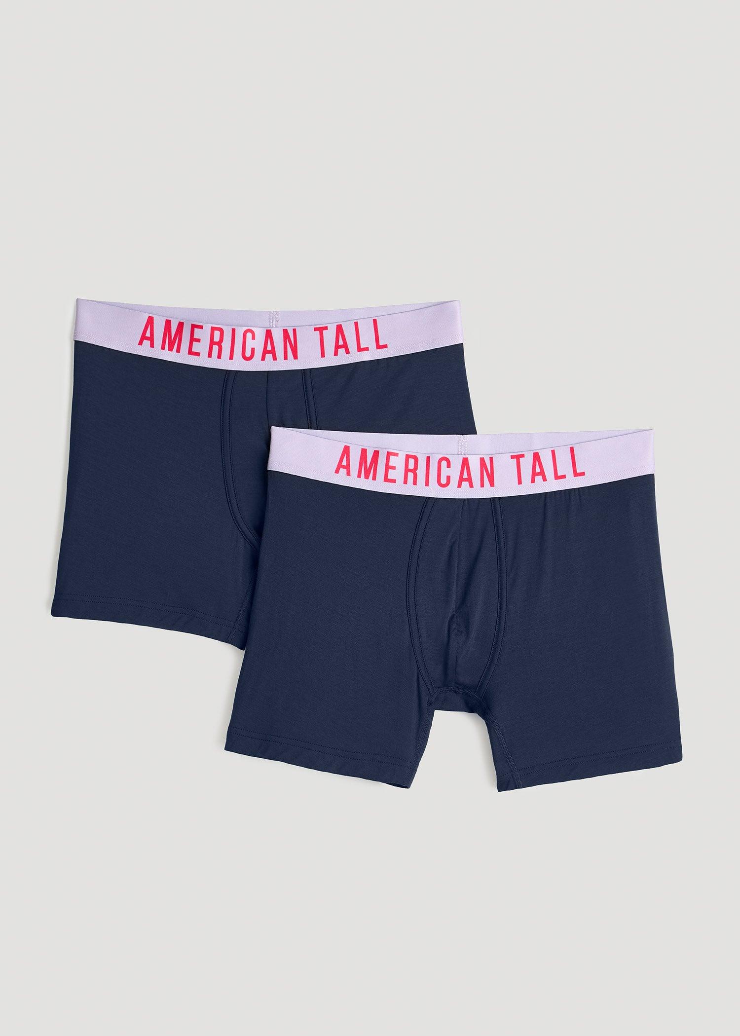 2-Pack Micro Modal Boxer Briefs for Tall Men in Navy Male Product Image