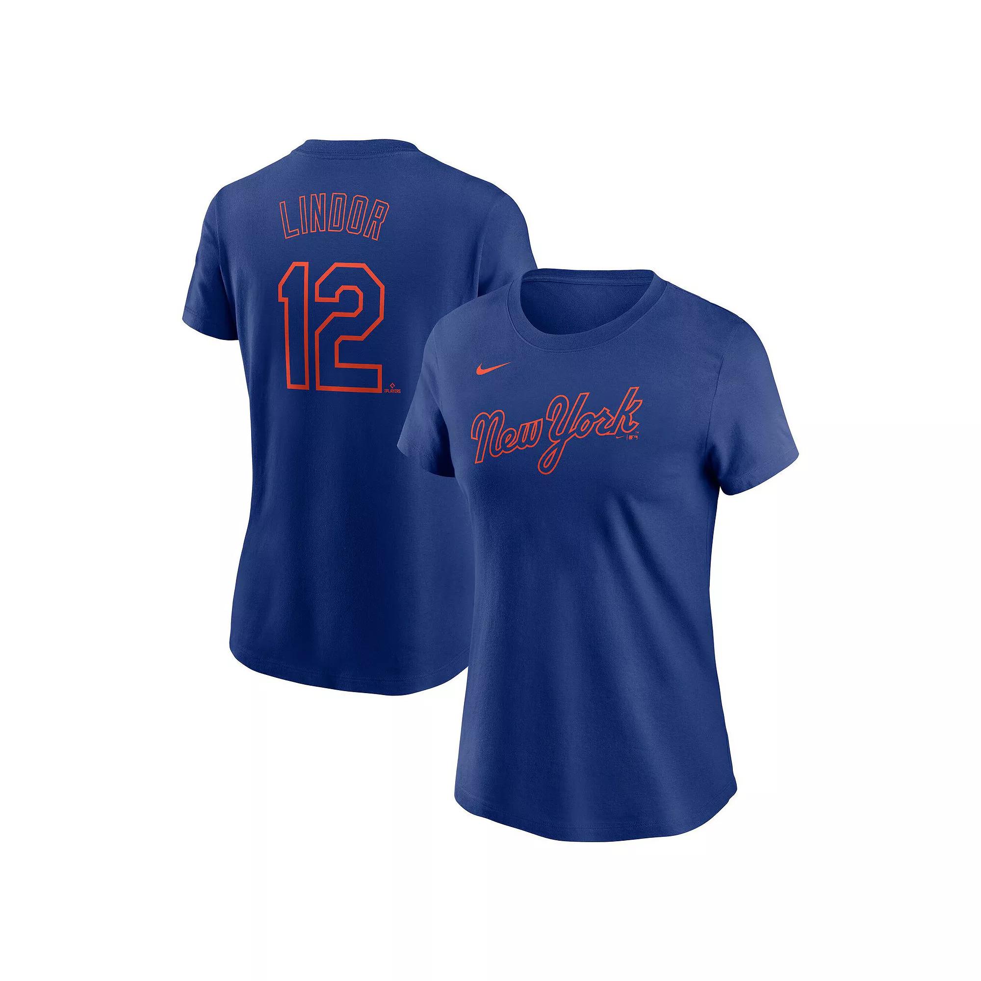 Women's Nike Francisco Lindor Royal New York Mets Fuse Name & Number T-Shirt,  Product Image