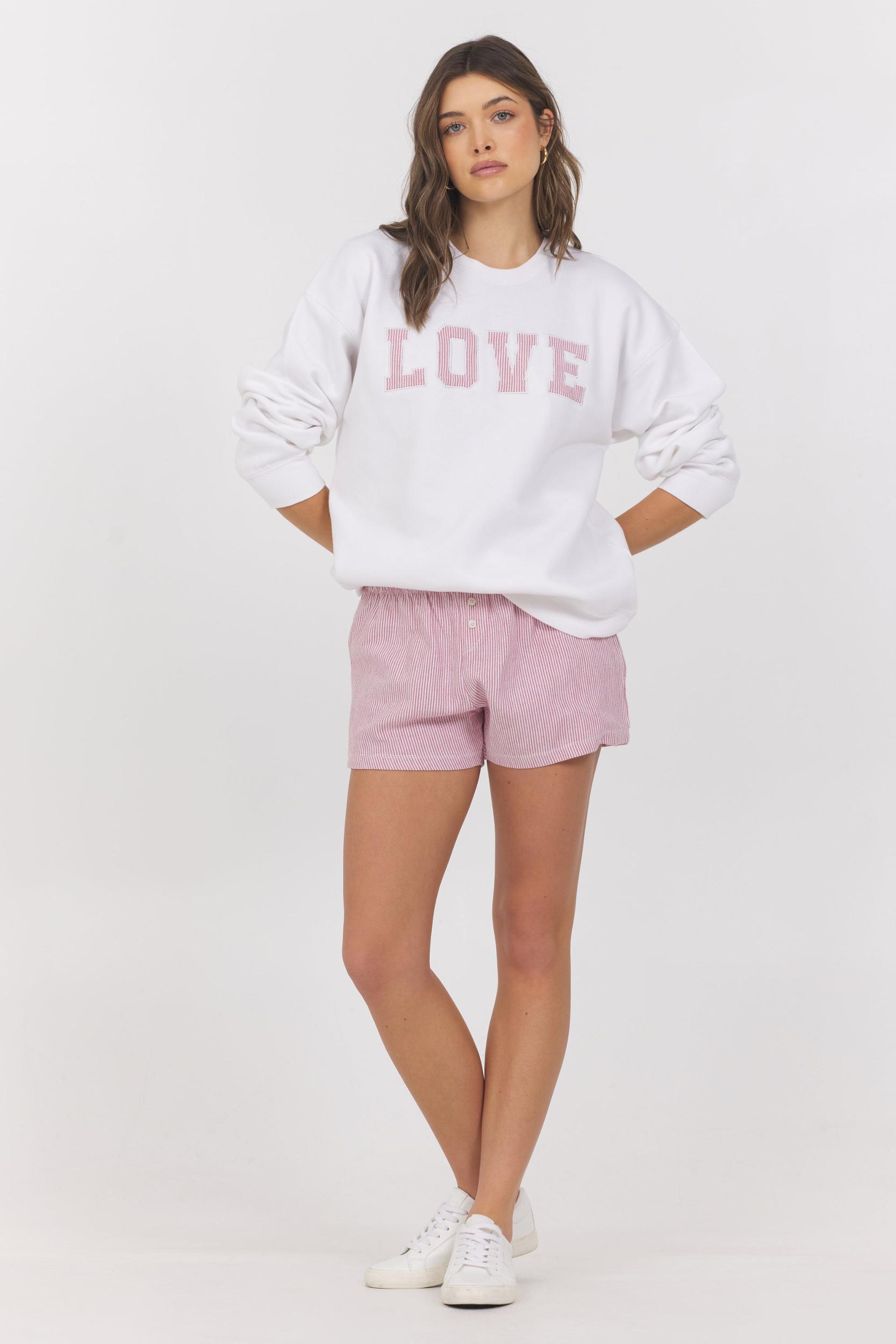 Stripe And Applique Crewneck Product Image