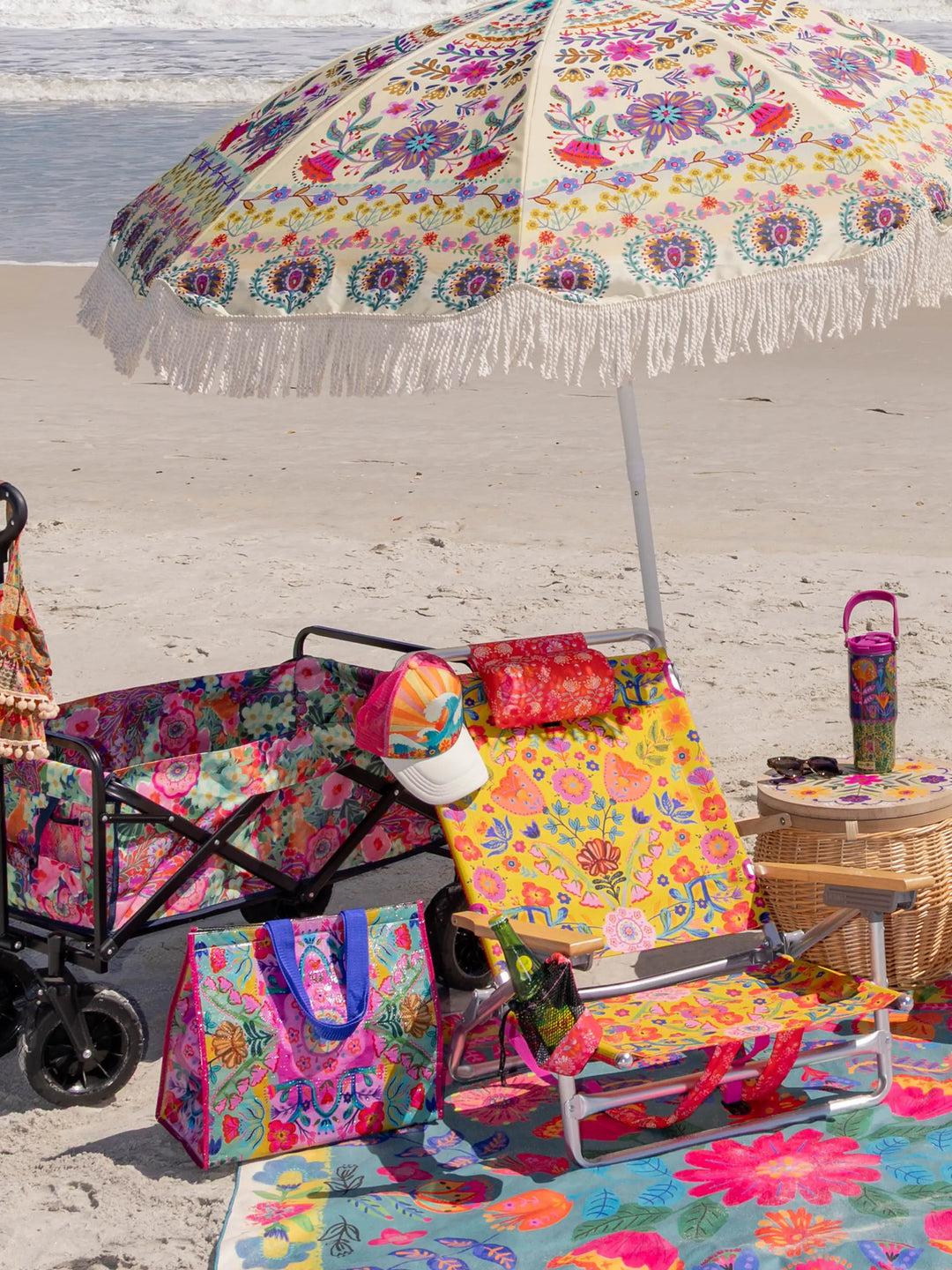 Beach Umbrella - Cream Borders Product Image