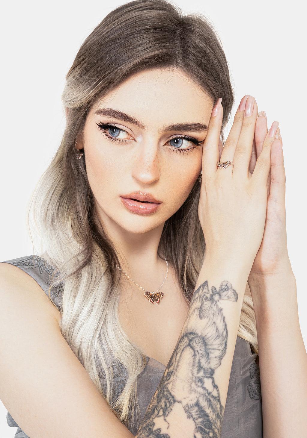 Hermia Foxglove Hoop Earrings Product Image