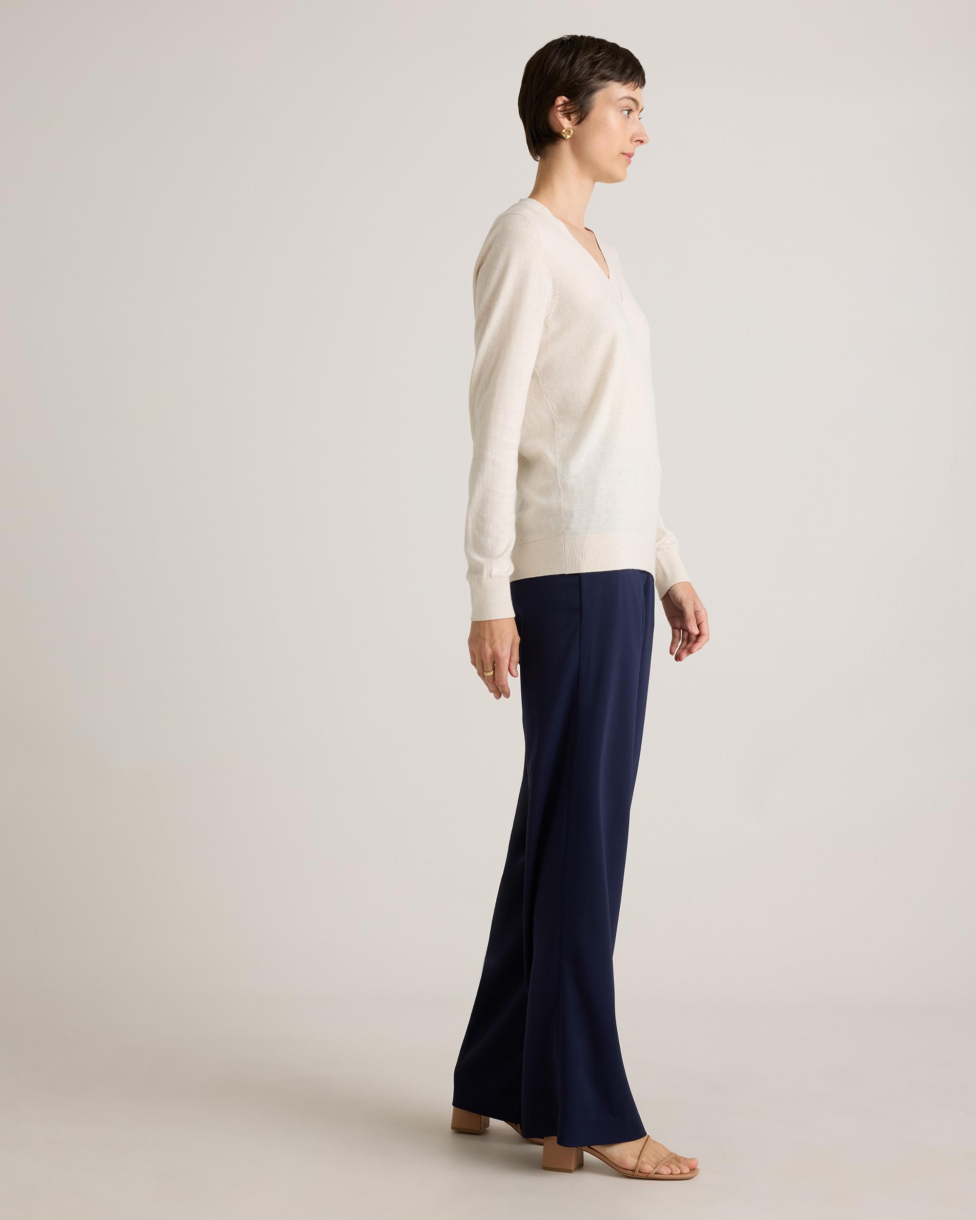 Quince | Women's Lightweight Cotton Cashmere V-Neck Sweater Organic Cotton Product Image