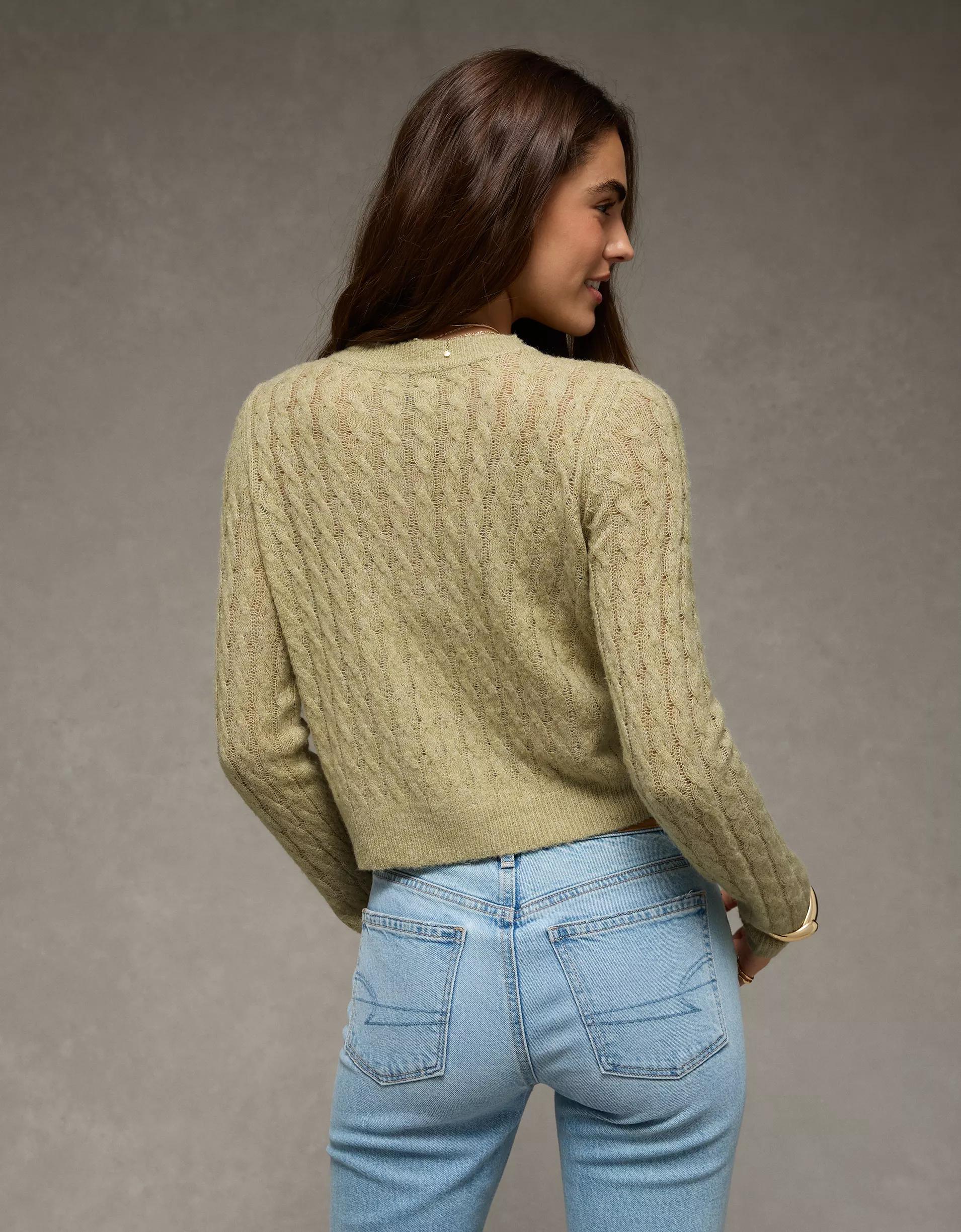 AE Whoa So Soft Button-Front Cardigan Product Image