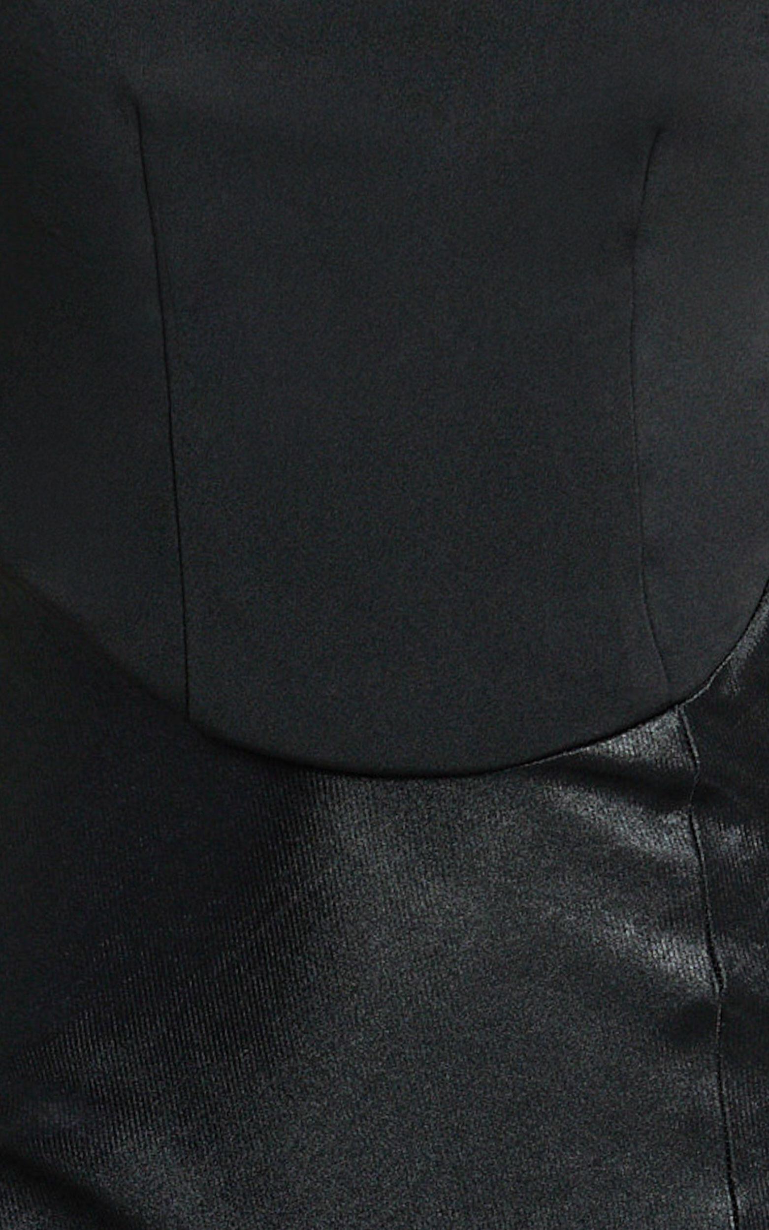 Kali Maxi Dress - High Halter Circle Skirt Dress in Black Product Image