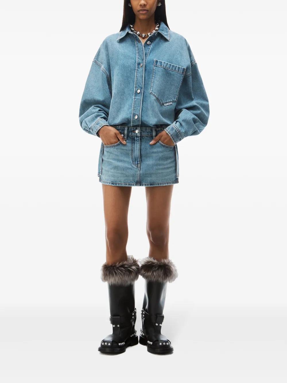 long-sleeved shirt dress Product Image