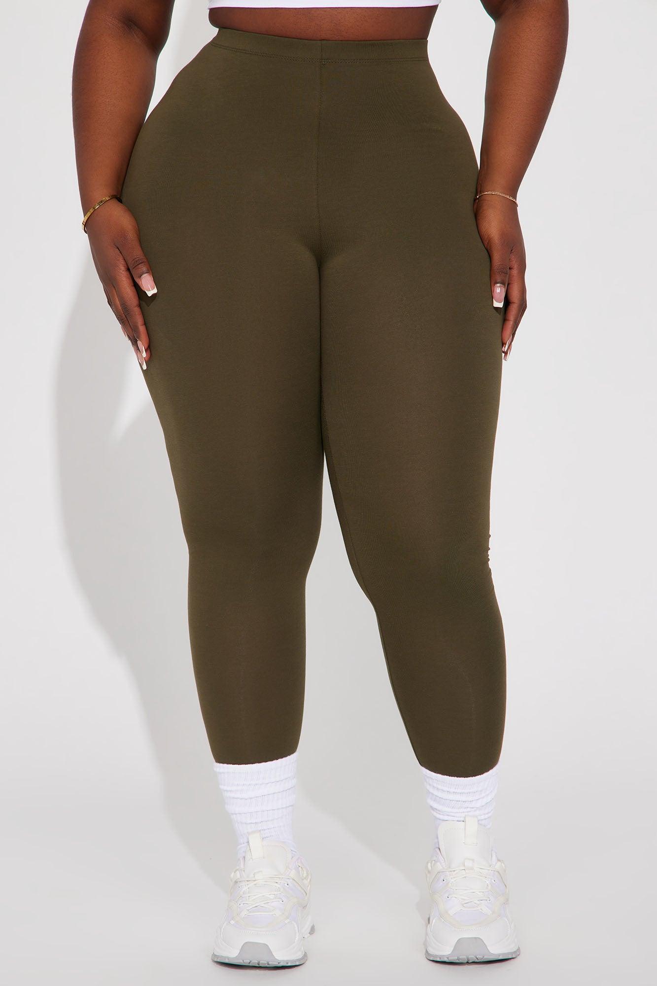 Lean On Me Leggings - Olive Product Image
