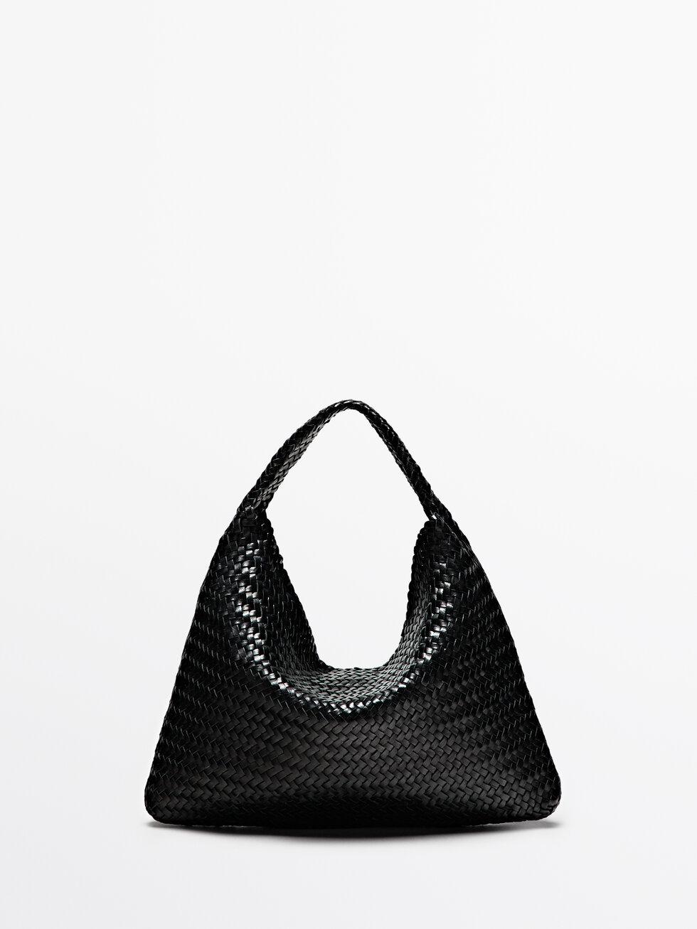 Braided nappa leather shopper bag Product Image