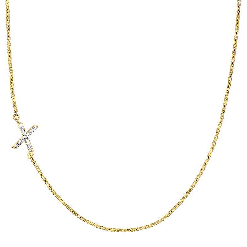 Stella Grace 14k Gold Diamond Accent Initial Necklace, Women's,  Product Image
