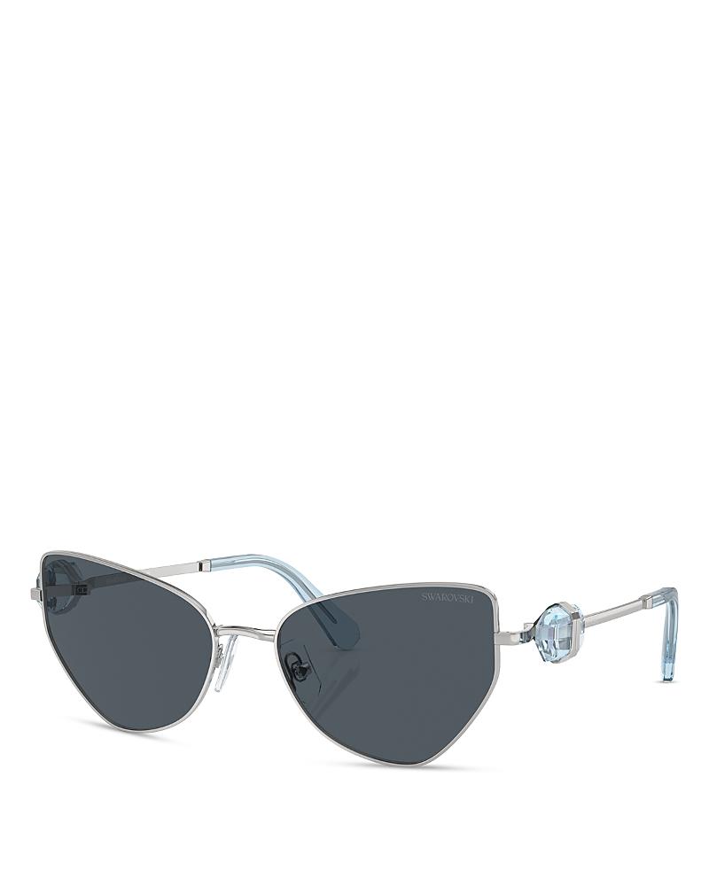 Full-Cut Crystal Metal Cat-Eye Sunglasses Product Image