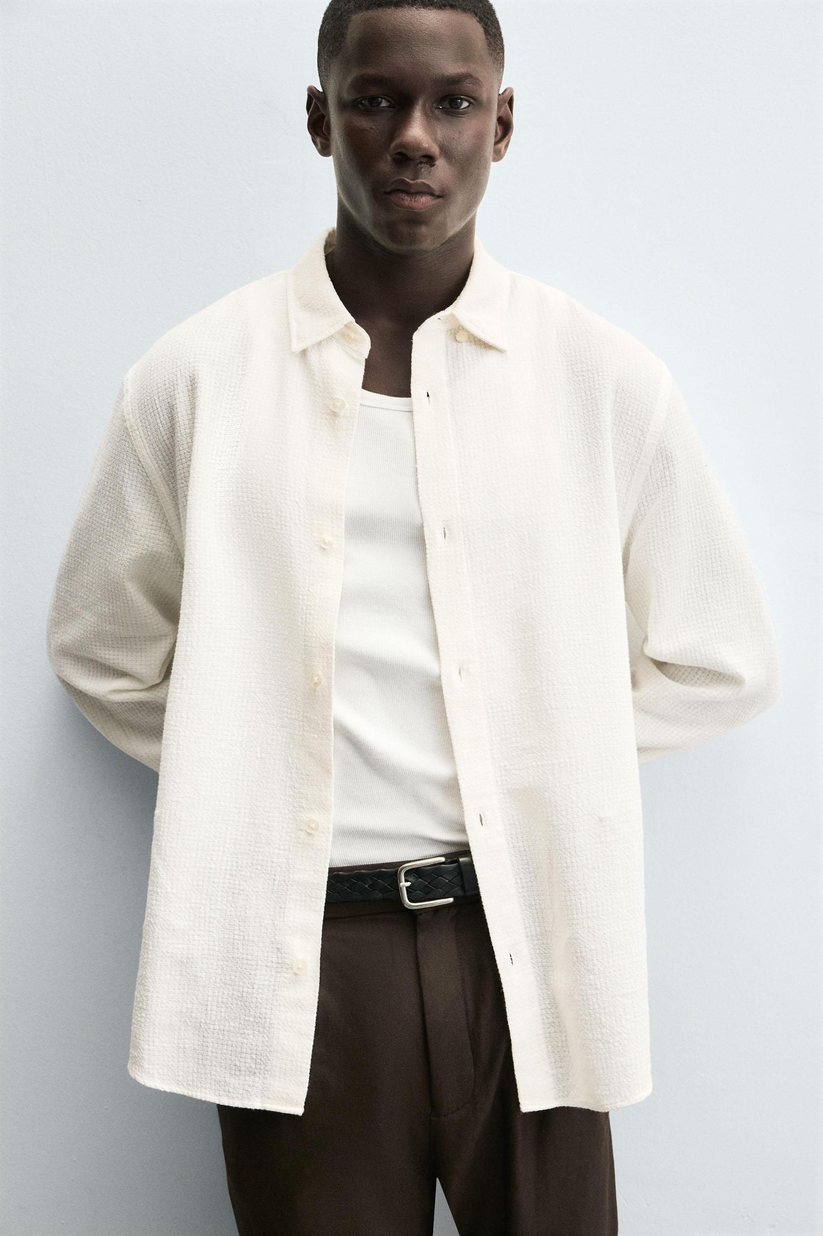 TEXTURED CHECKERED SHIRT Product Image