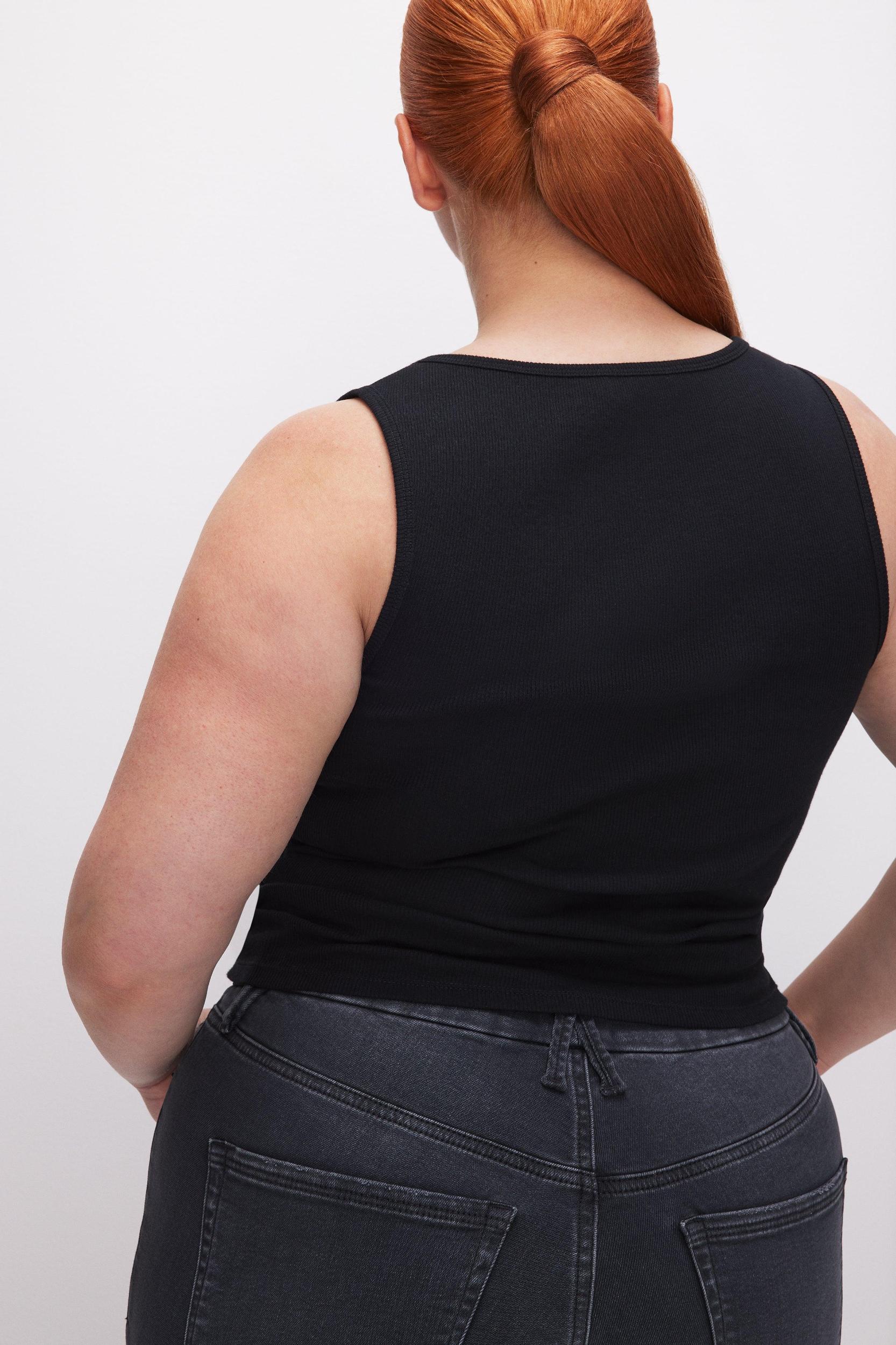 MICRO RIB TANK TOP | BLACK001 Product Image