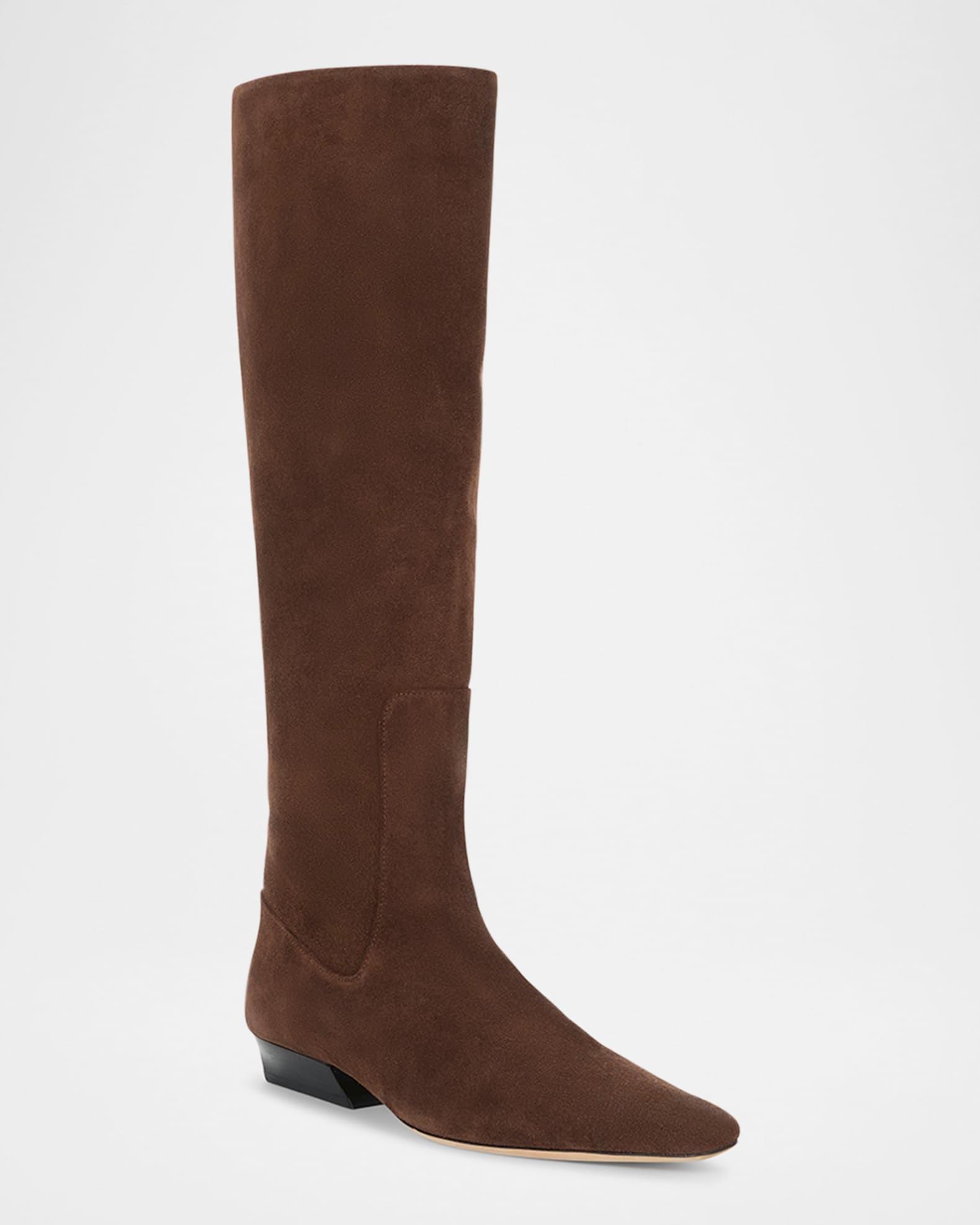 Wally Suede Flat Knee-High Boots  Product Image