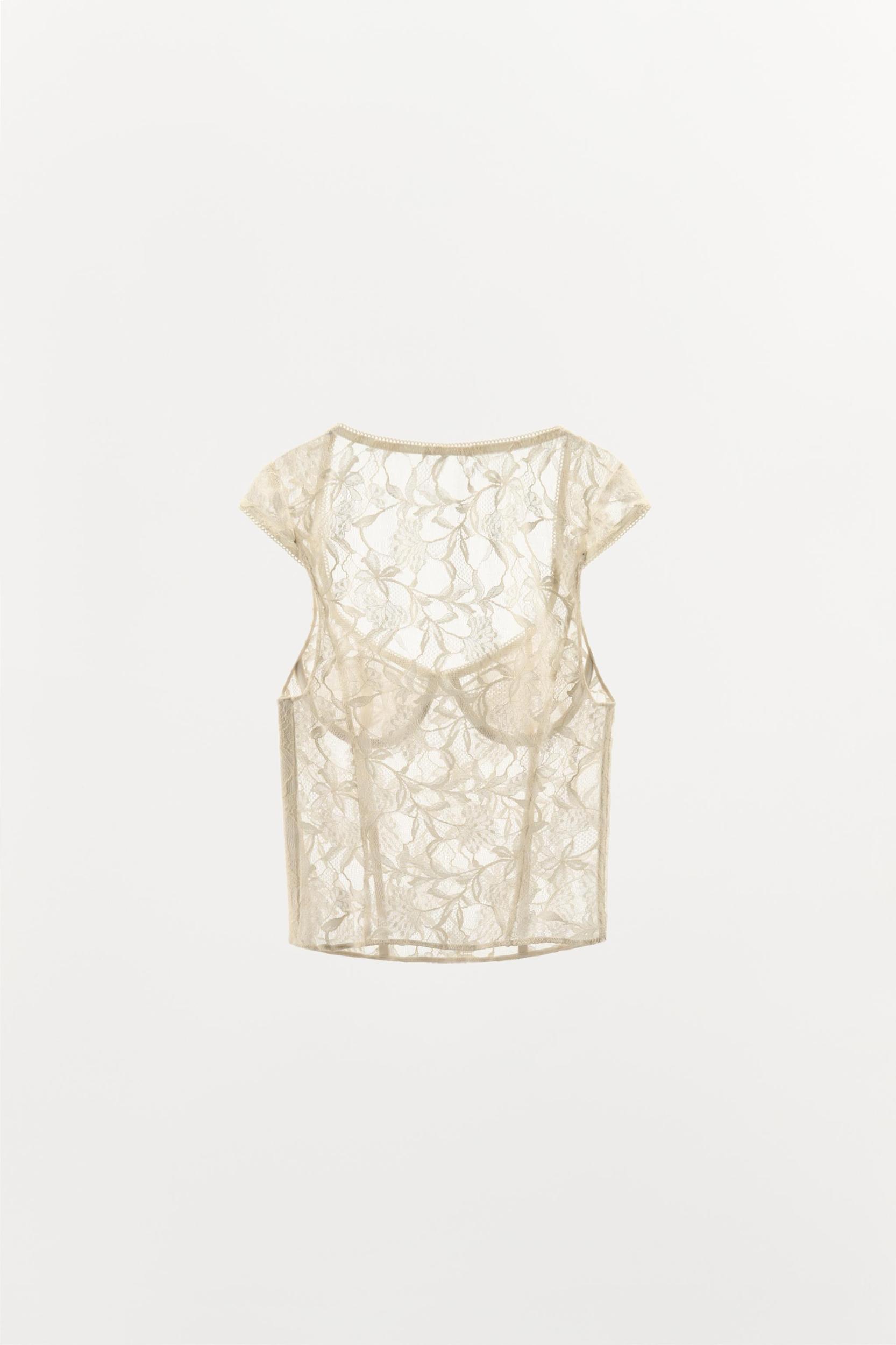 LACE UNDERWIRE BUSTIER TOP Product Image