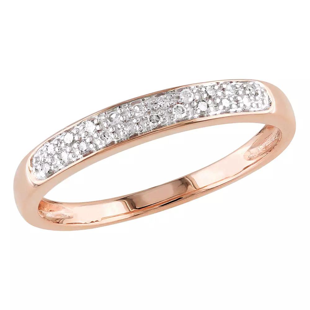 Stella Grace 10k Rose Gold 1/10 Carat T.W. Diamond Anniversary Band, Women's, Size: 11 Product Image