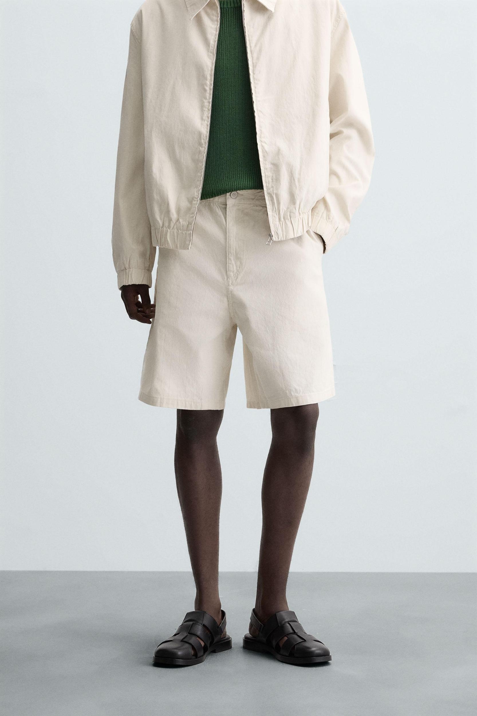 STRIPED REGULAR FIT SHORTS Product Image