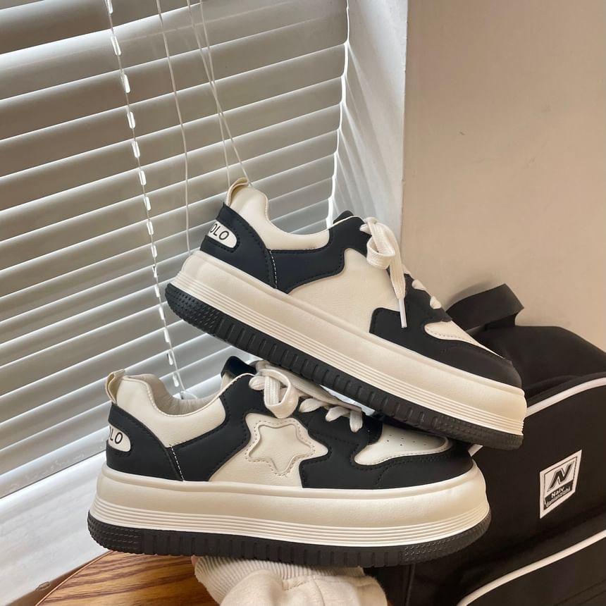 Star Applique Platform Sneakers Product Image