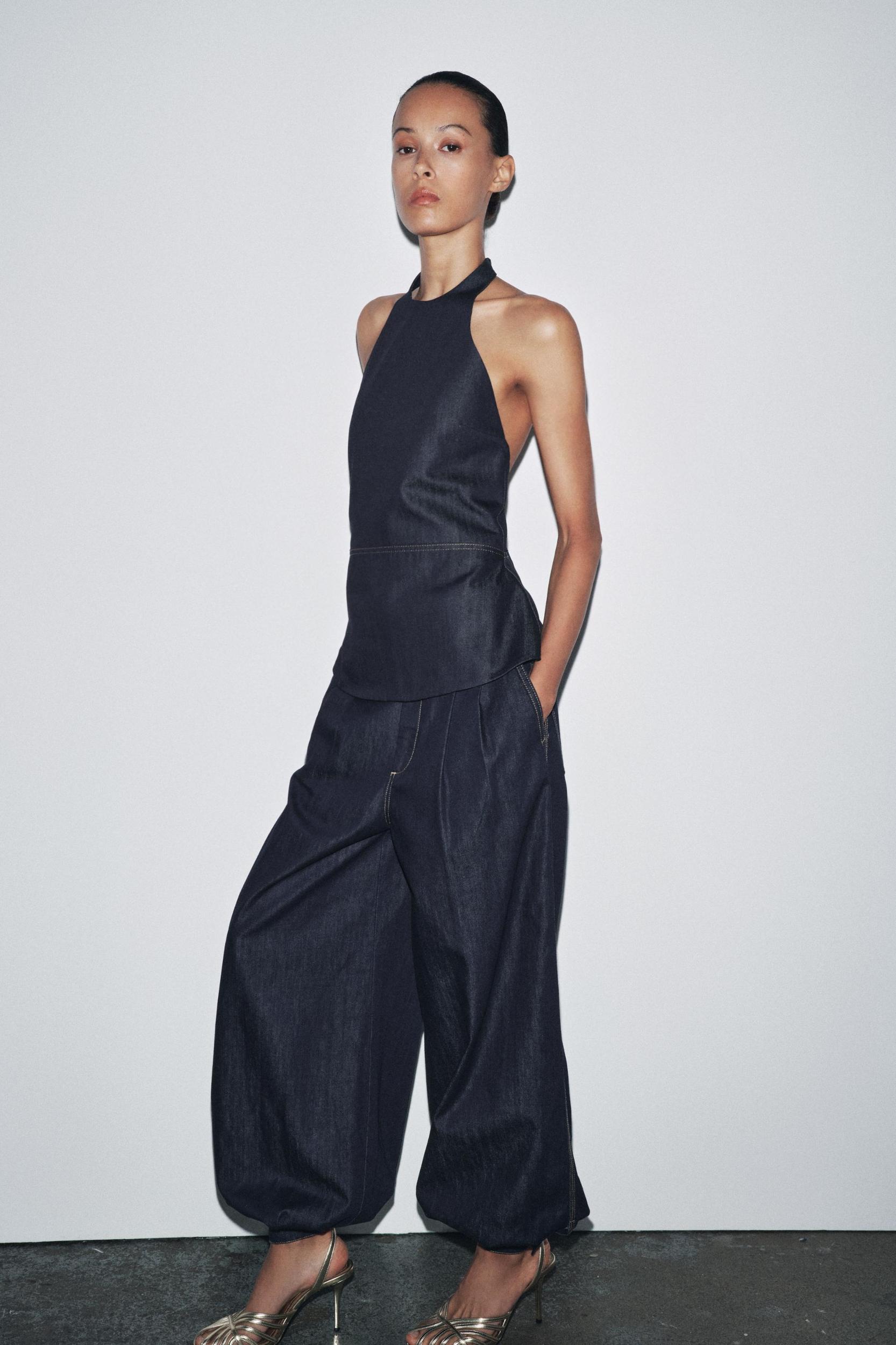 ZW COLLECTION DENIM BALLOON PANTS Product Image