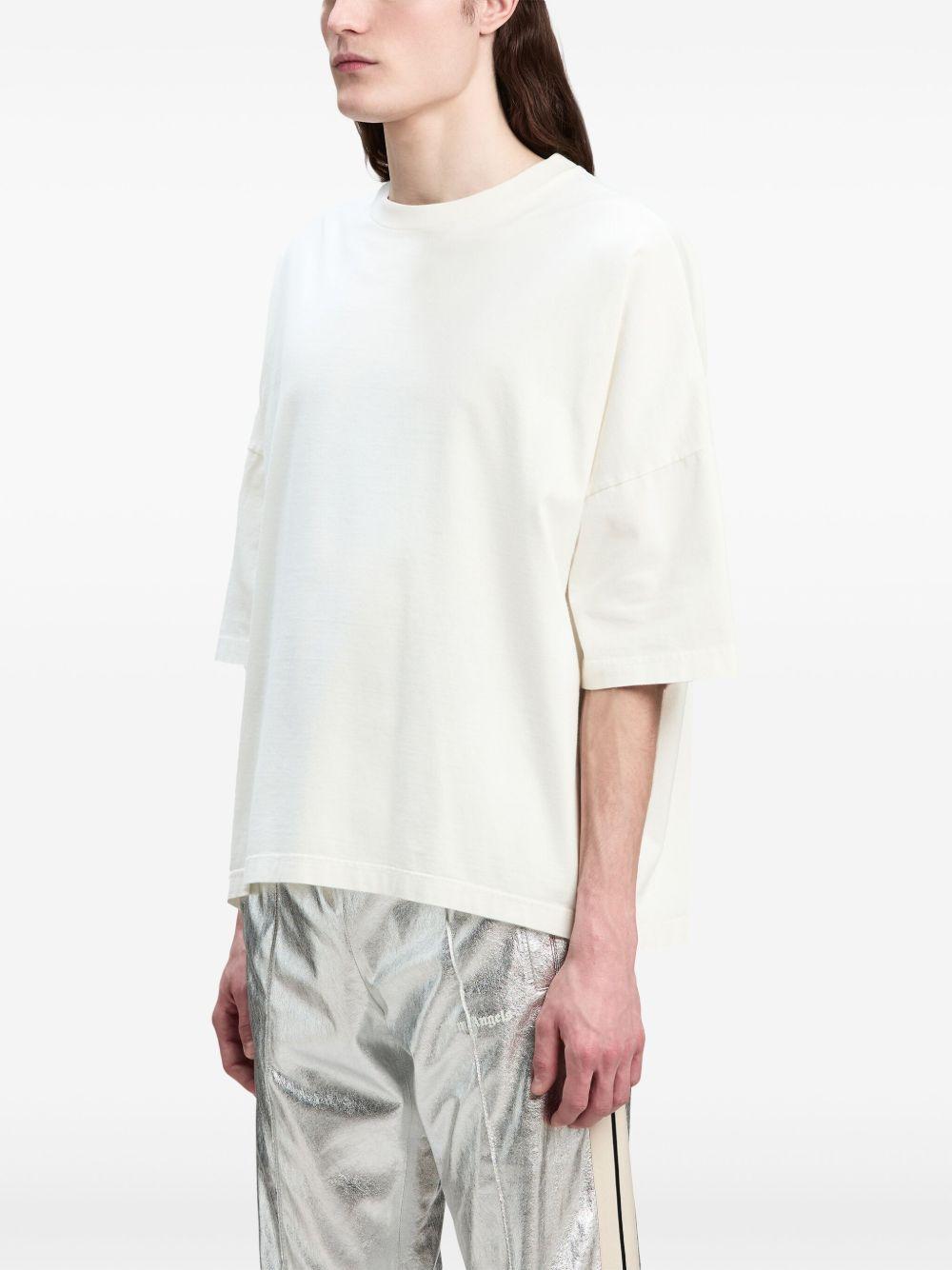 College drop-shoulder cotton T-shirt  Product Image