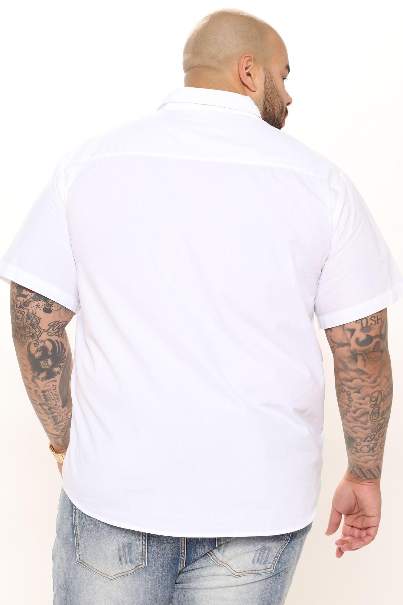 Ryland Short Sleeve Button Up Shirt - White Product Image