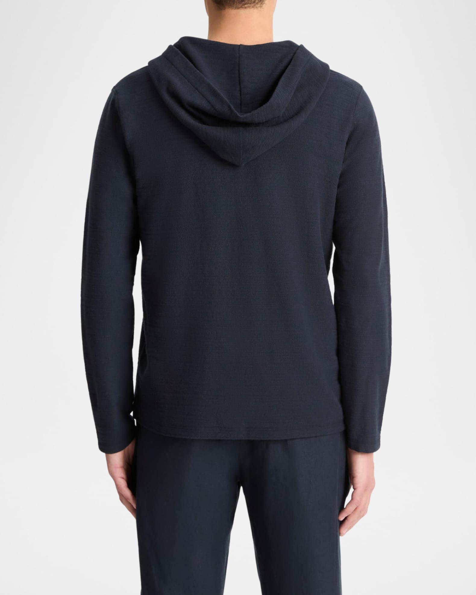 Men's Solid Cotton Hoodie Product Image