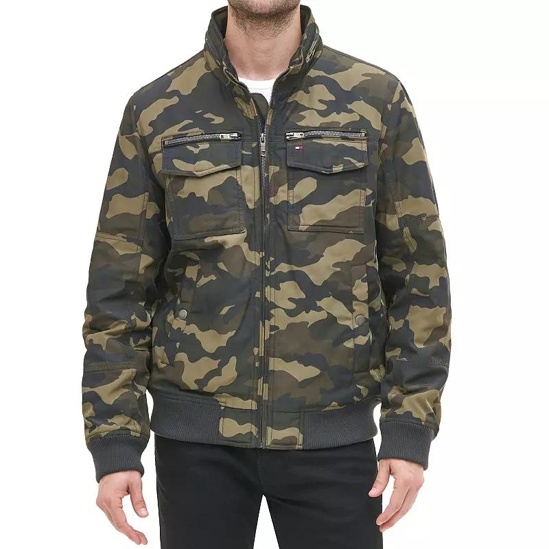 Big & Tall Tommy Hilfiger Midweight Water Resistant Performance Bomber Jacket, Mens Product Image