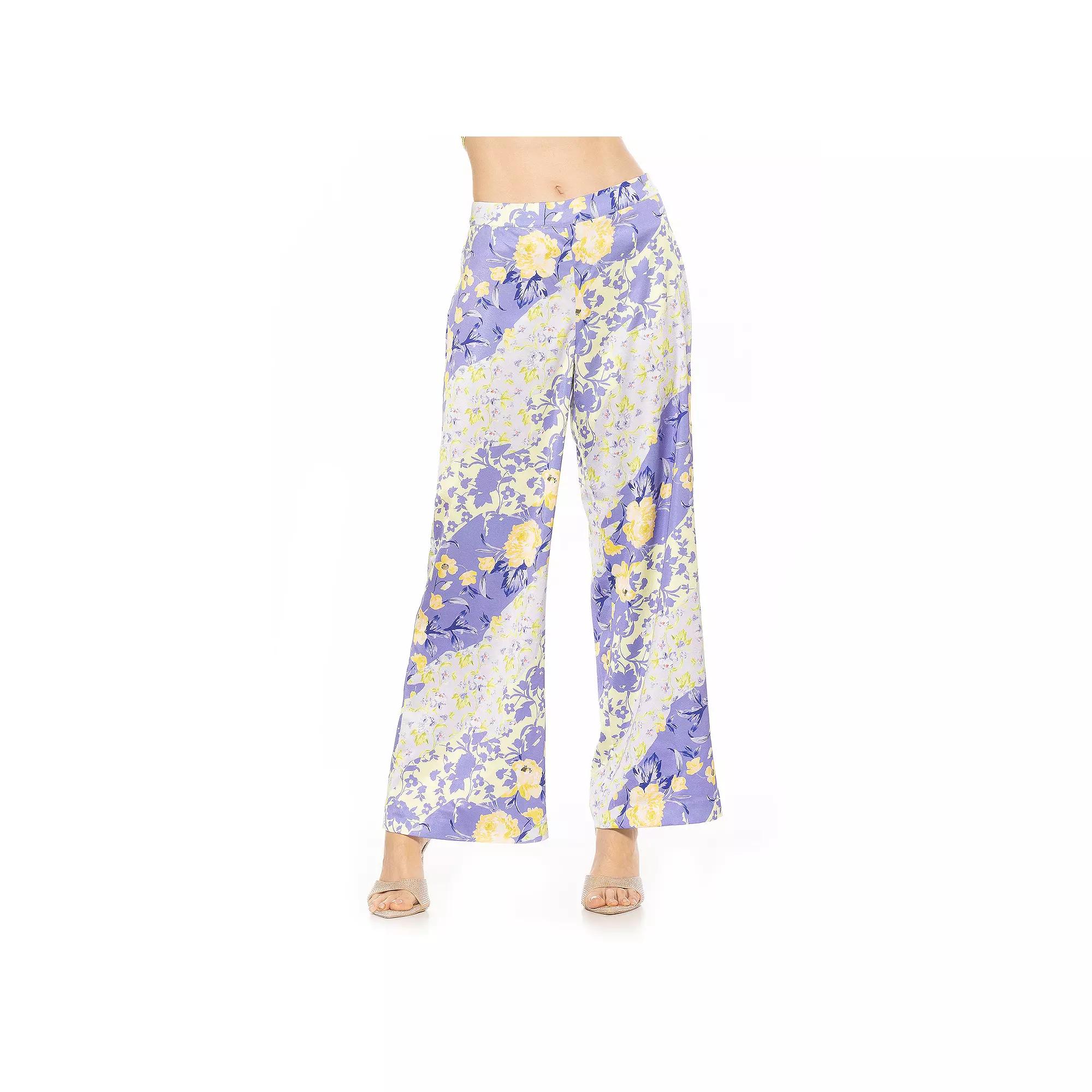 Women's ALEXIA ADMOR Cerise Silky Wide Leg Pants,  Product Image