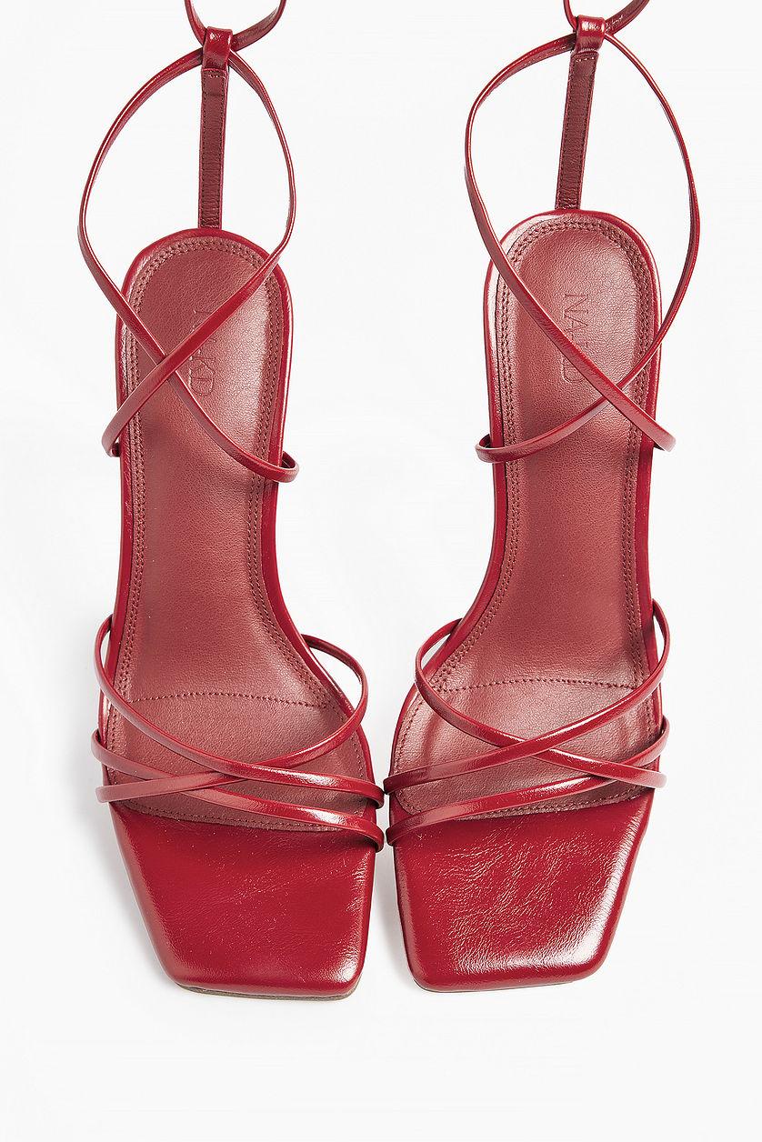 Squared Toe Strappy Heels Product Image