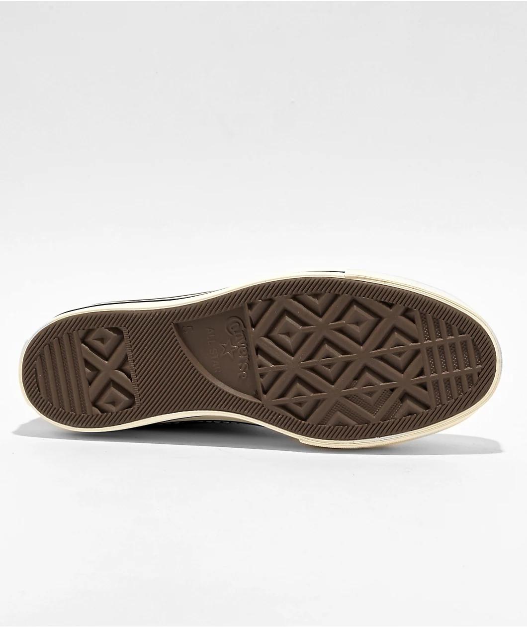 Converse Chuck Taylor All Star Lift Stitch Sich Black & White High Top Platform Shoes Product Image