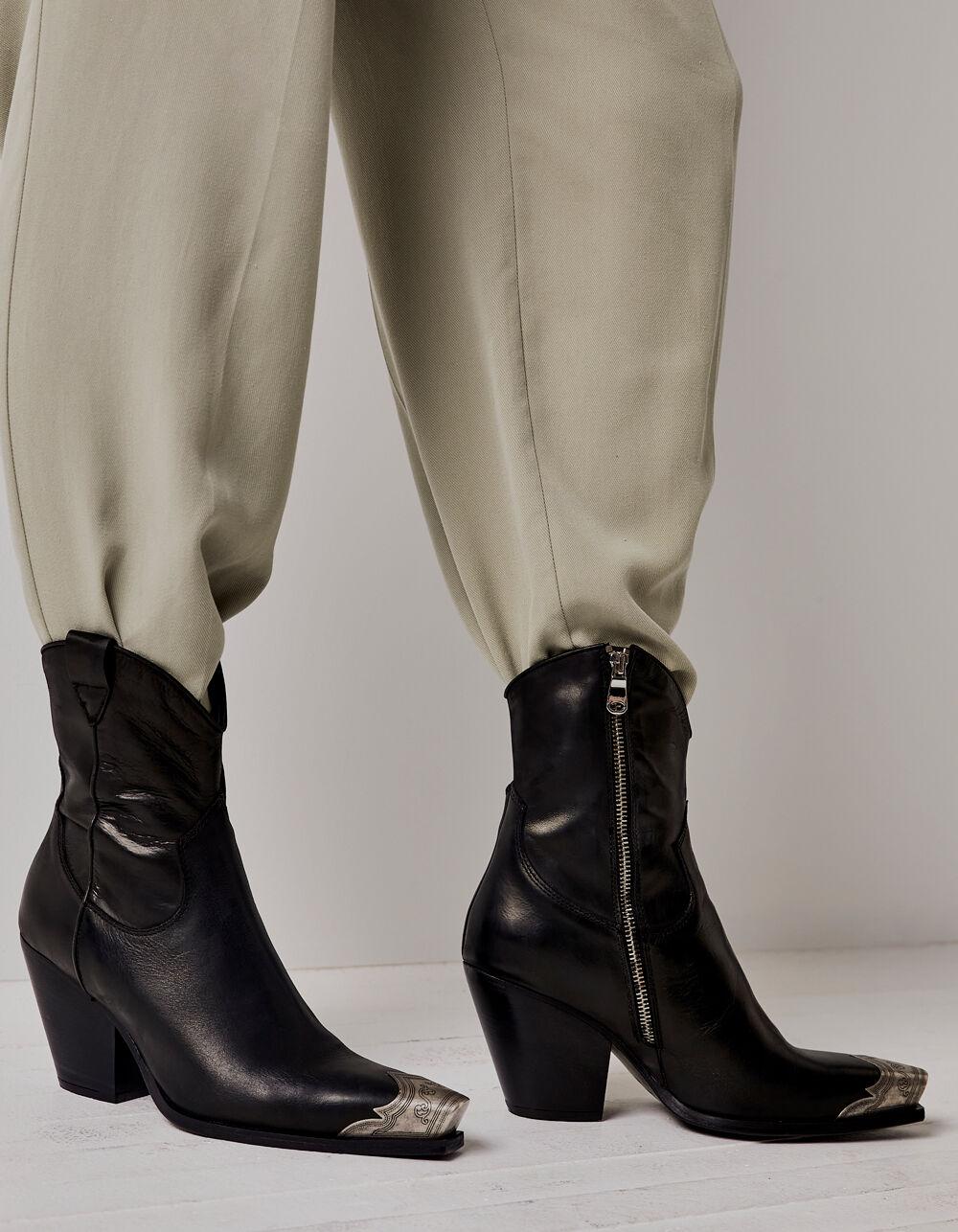 FREE PEOPLE Brayden Womens Western Boots - BLACK Product Image