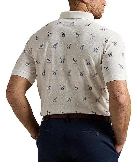 Polo Ralph Lauren Big & Tall Dog Print Mesh Short Sleeve Polo Shirt Product Image