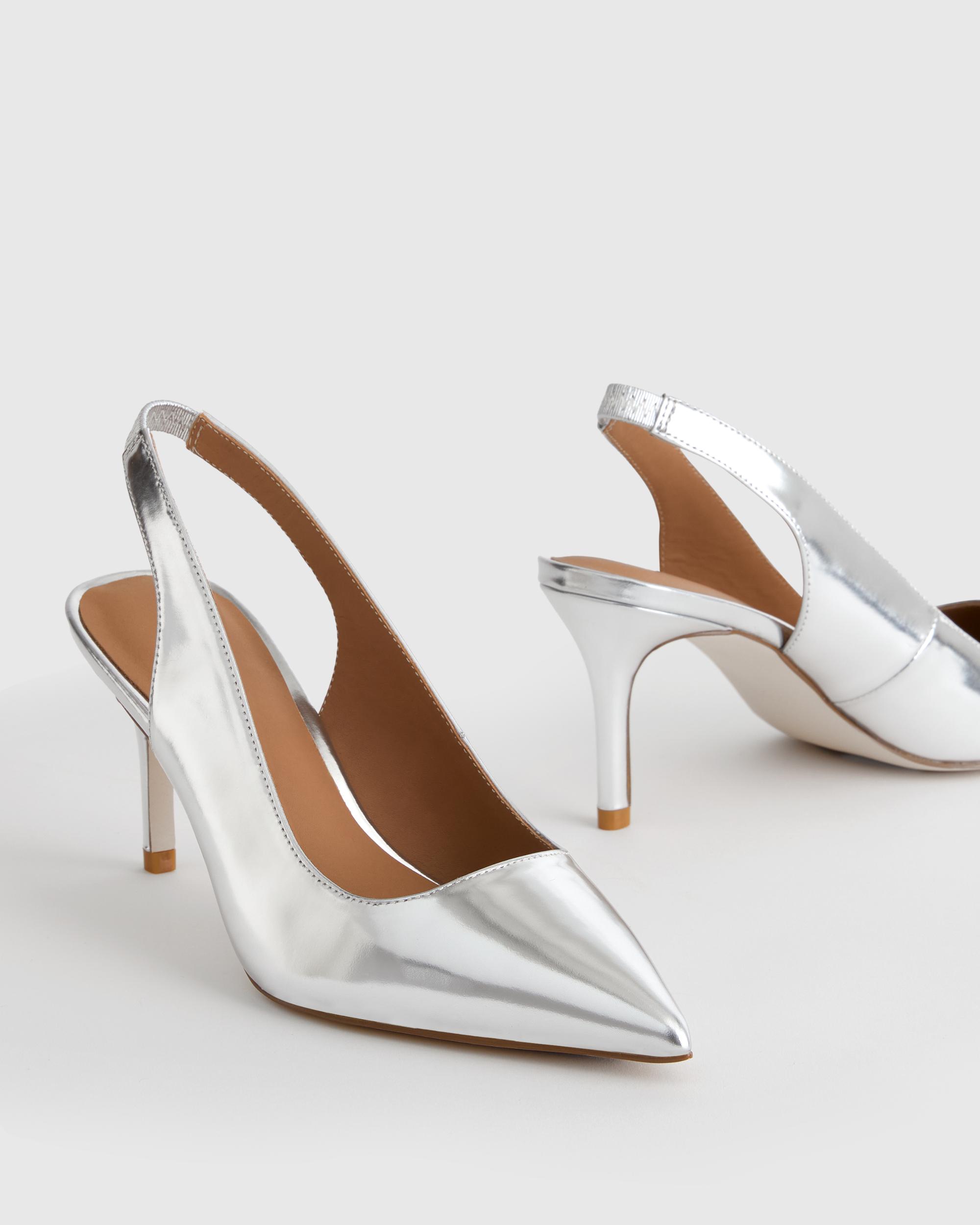 Quince | Women's Italian Leather Slingback 75mm Heel Product Image