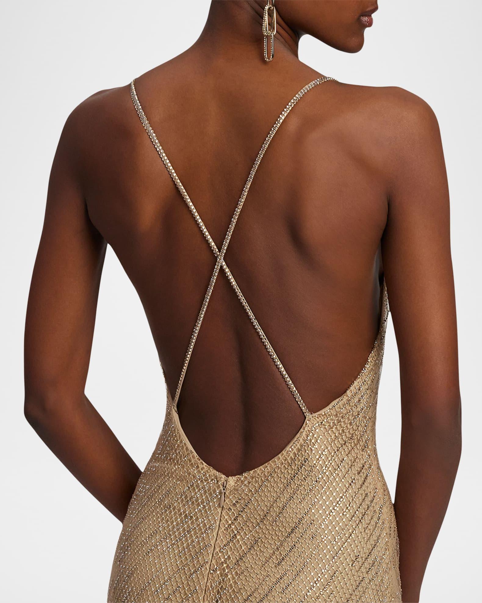 Crawford Sequined Mesh Cocktail Dress Product Image