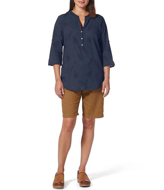 Royal Robbins Women's Oasis Non-Stretch Lawn Woven Split V-Neck 3/4 Sleeve Tunic Product Image