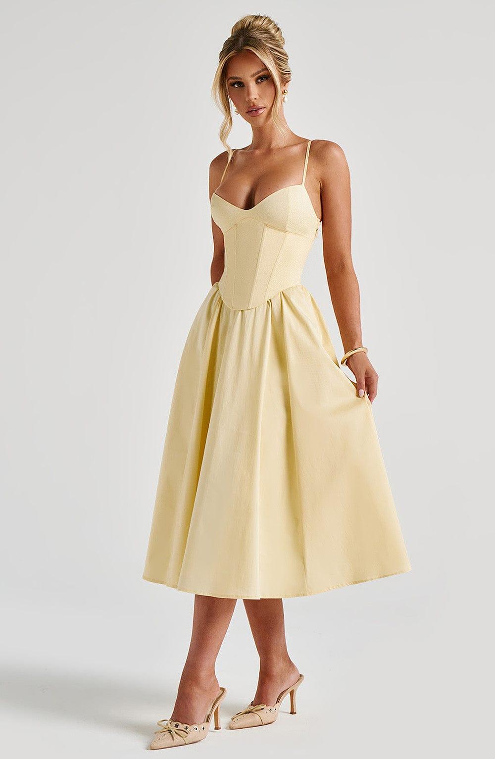 Mariella Midi Dress - Lemon Product Image