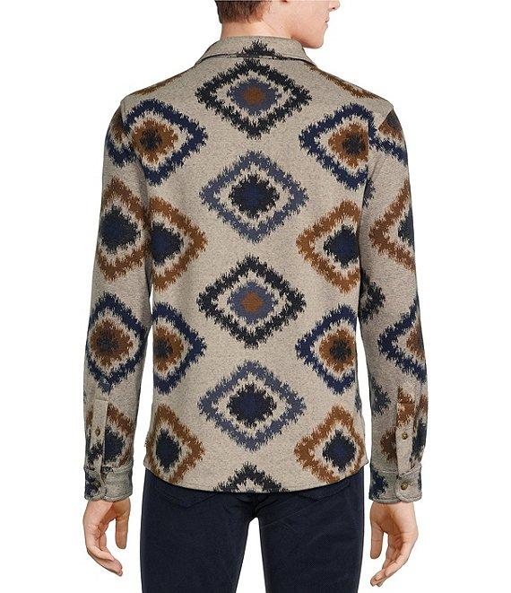 Rowm The Keeper Long Sleeve Southwestern Jacquard Button Down Knit Shirt Product Image