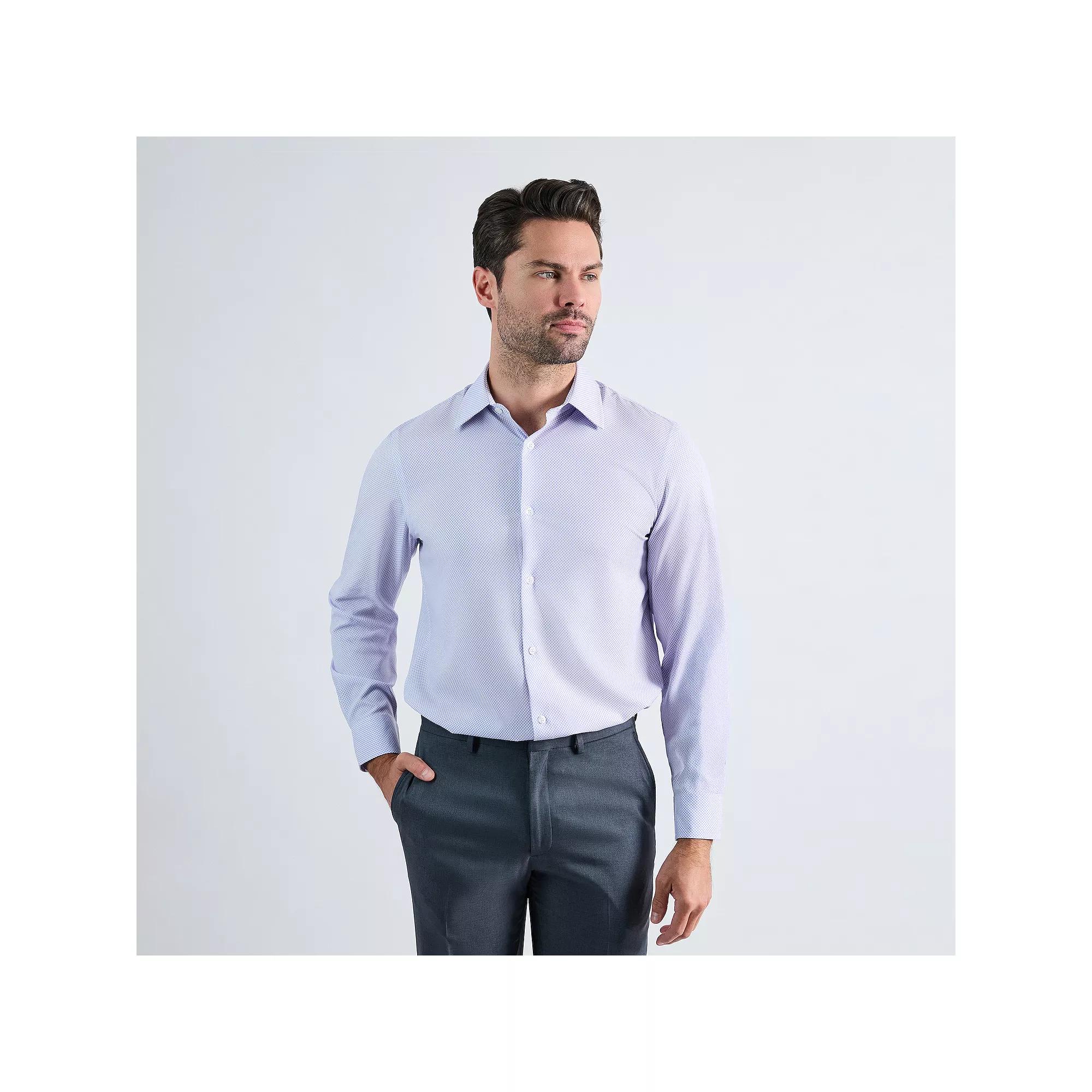 Men's Haggar® Smart Wash® Slim Fit Patterned Dress Shirt,  Product Image