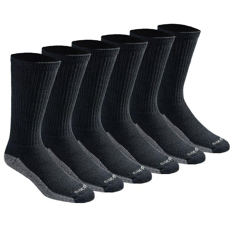 Dickies Men's Big & Tall Moisture Control Crew Socks 6pk - White 12-14 Product Image