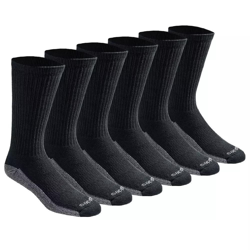 Dickies Men's Big & Tall Moisture Control Crew Socks 6pk - White 12-14 Product Image