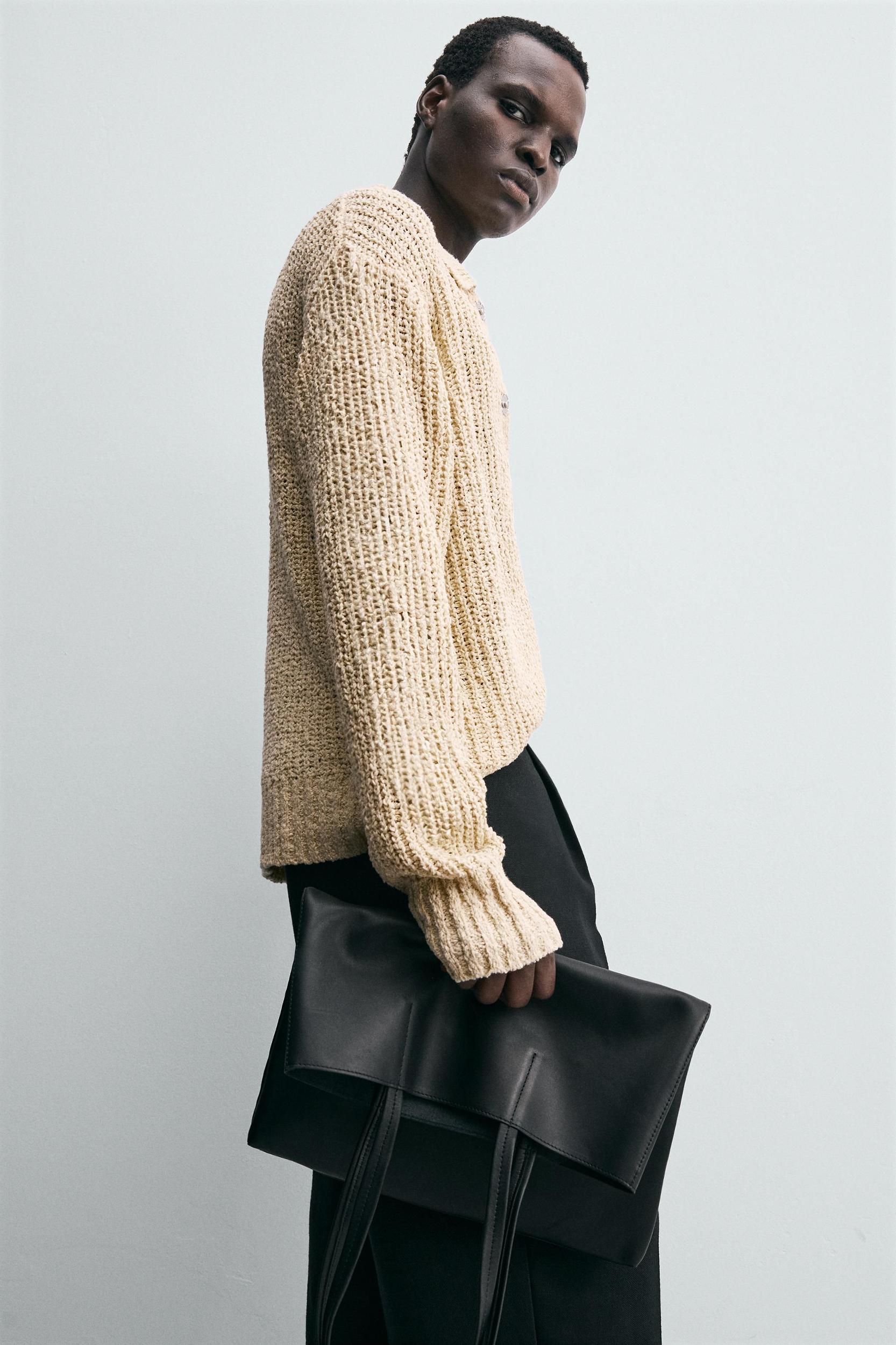 TEXTURED KNIT CARDIGAN Product Image