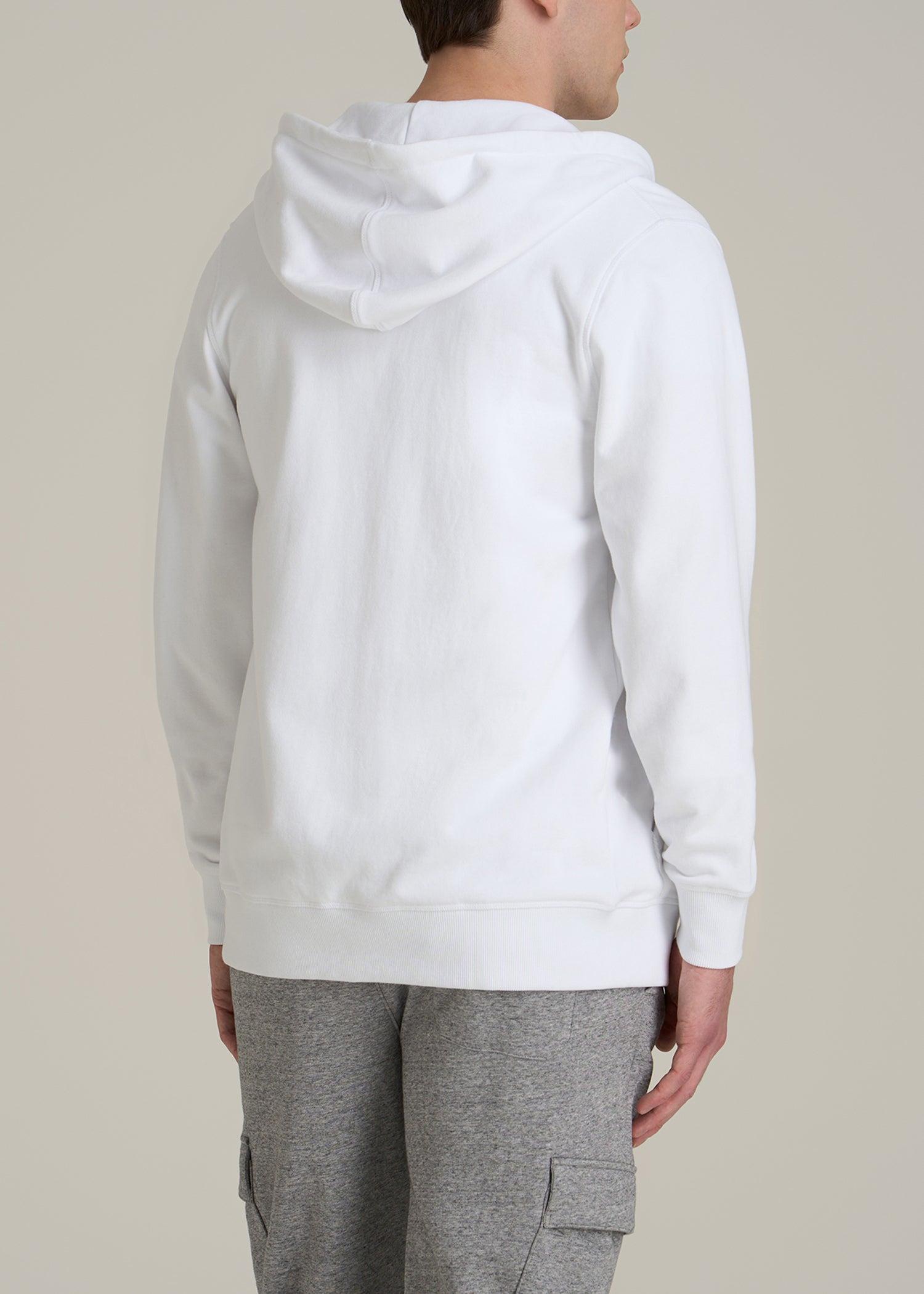 Wearever 2.0 French Terry Full-Zip Hoodie for Tall Men in White Male Product Image
