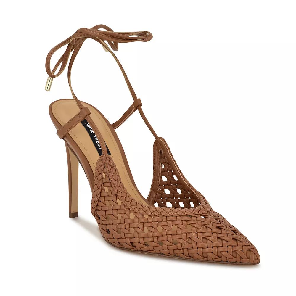 Nine West Fessla Women's Stiletto Heel Pointy Toe Dress Pumps, Size: 8.5, Medium Brown Product Image