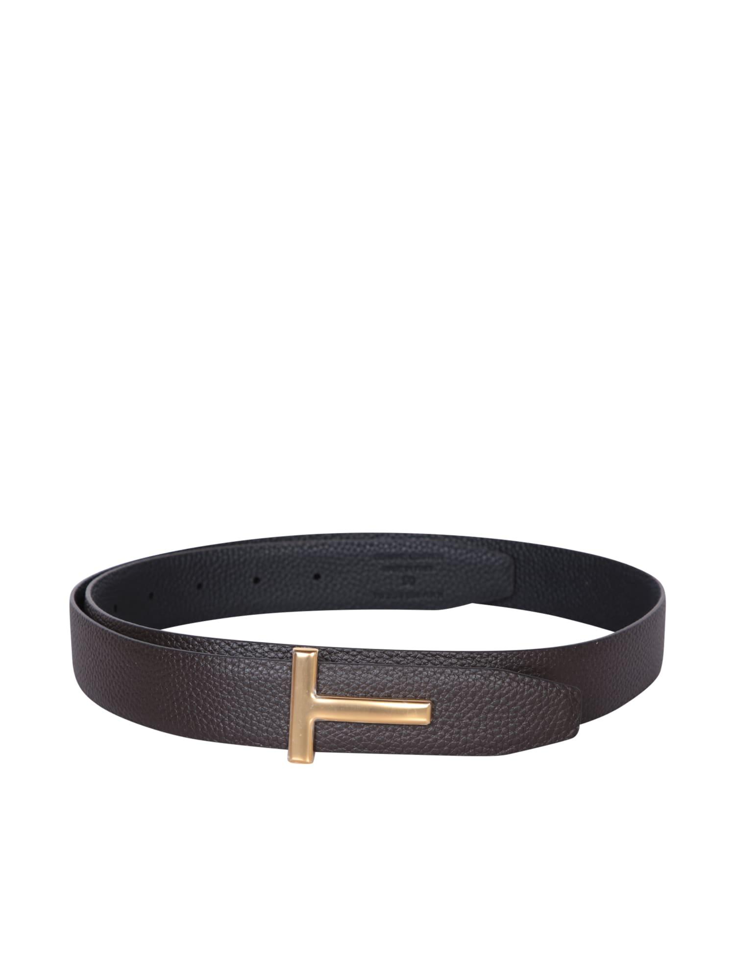 TOM FORD Brown Leather Belt Product Image